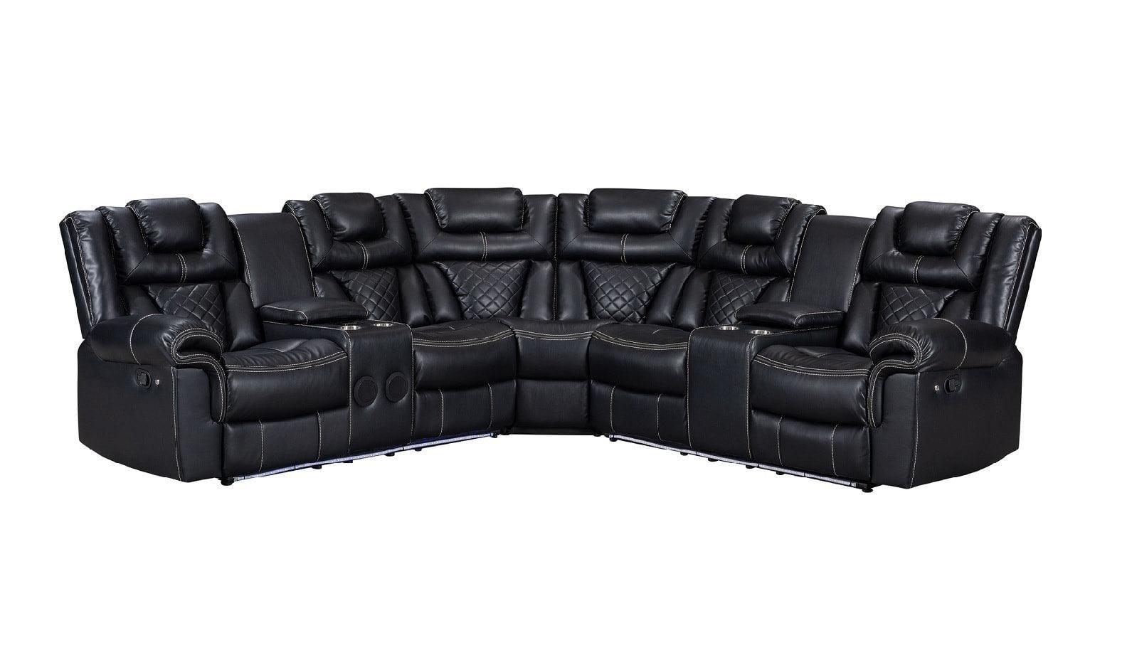 Alexa Black Reclining Sectional - Image 2