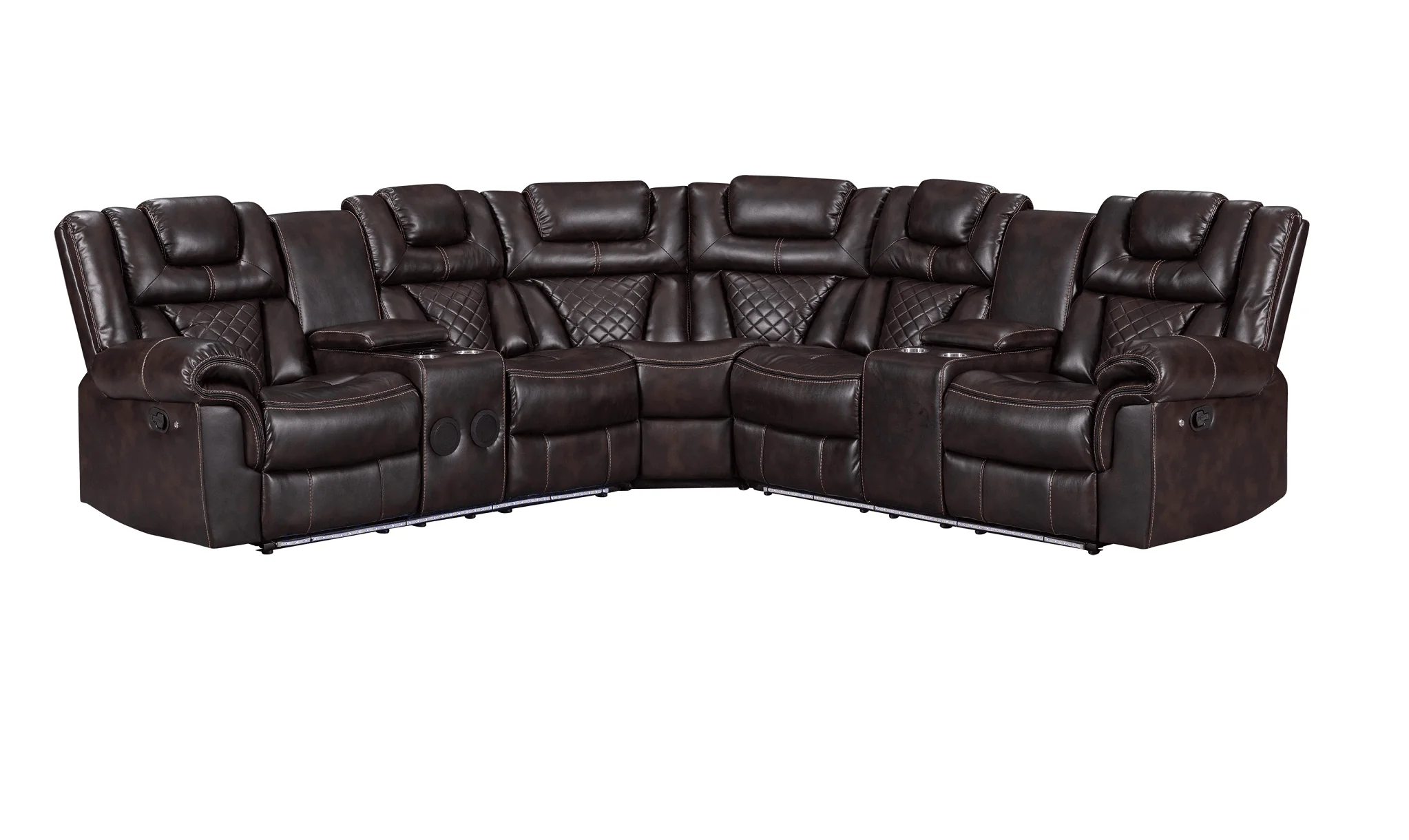 Alexa Brown Reclining Sectional - Image 2