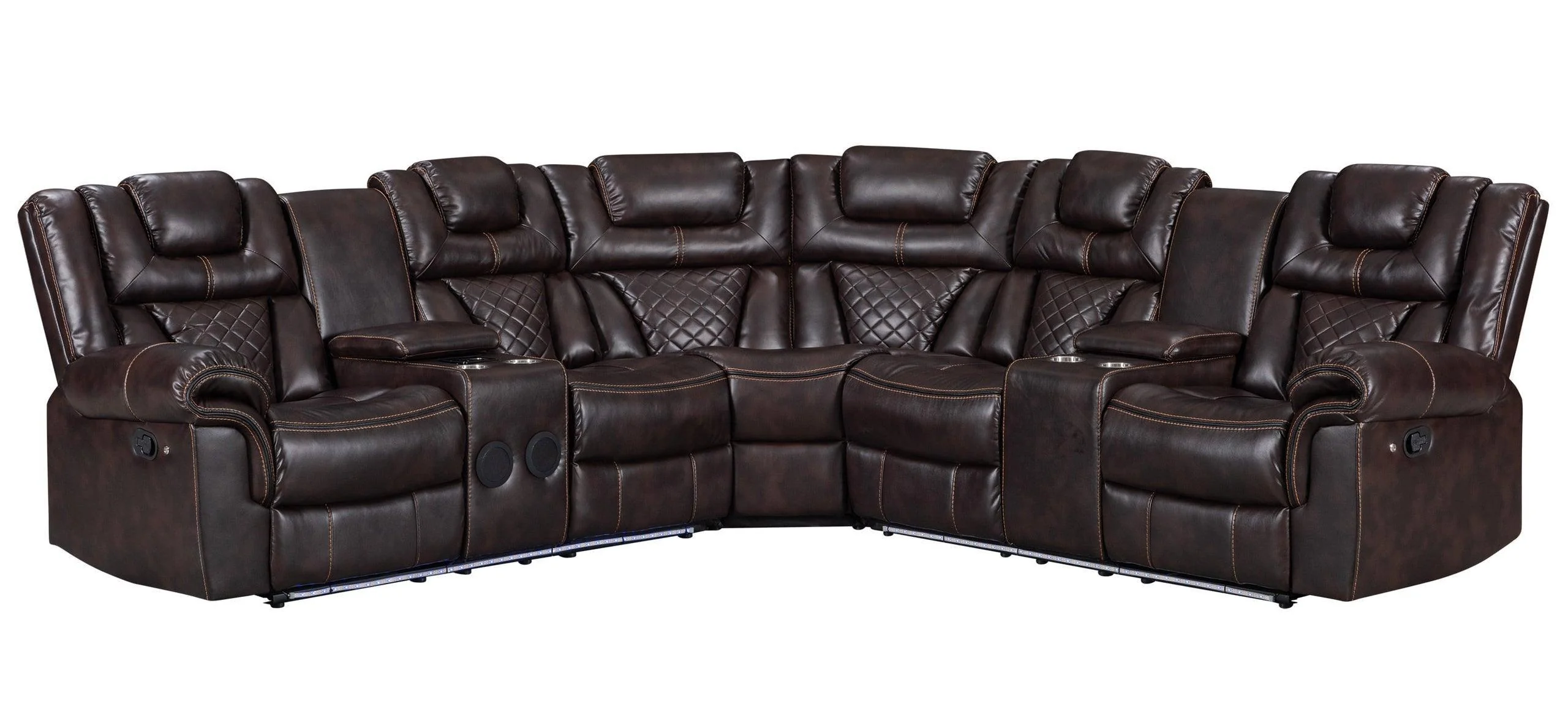 Alexa Brown Reclining Sectional - Image 3