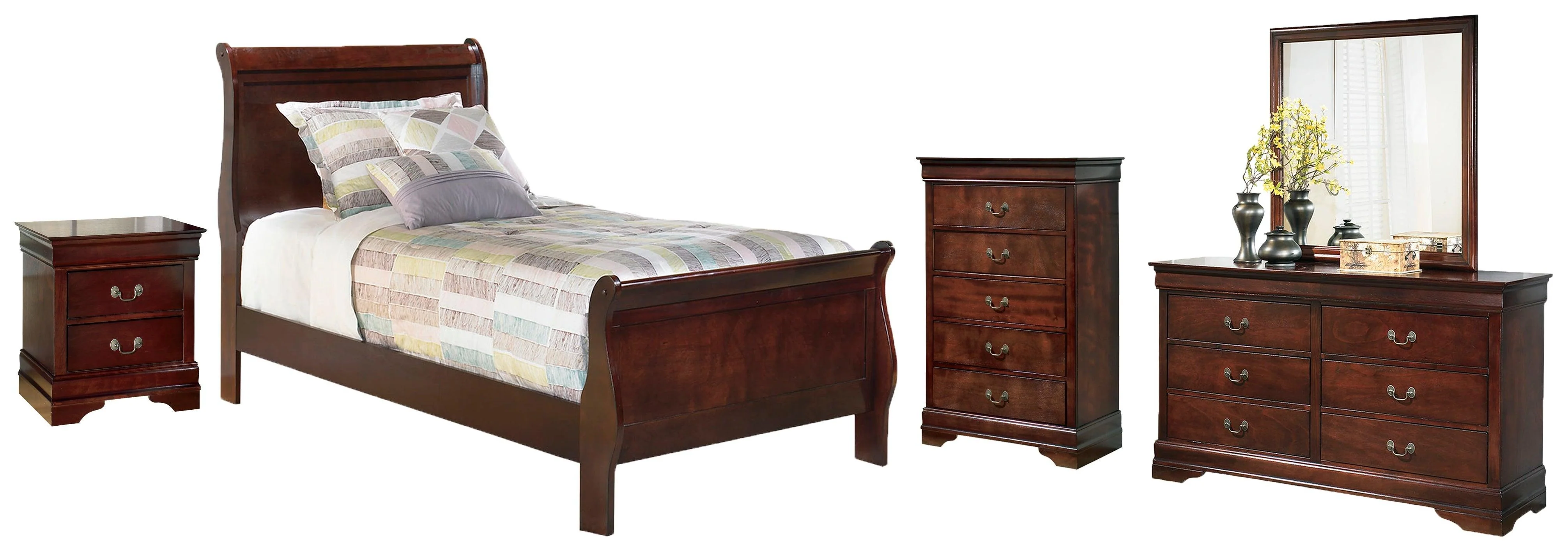 Alisdair Dark Brown Sleigh Bedroom Set - Image 2
