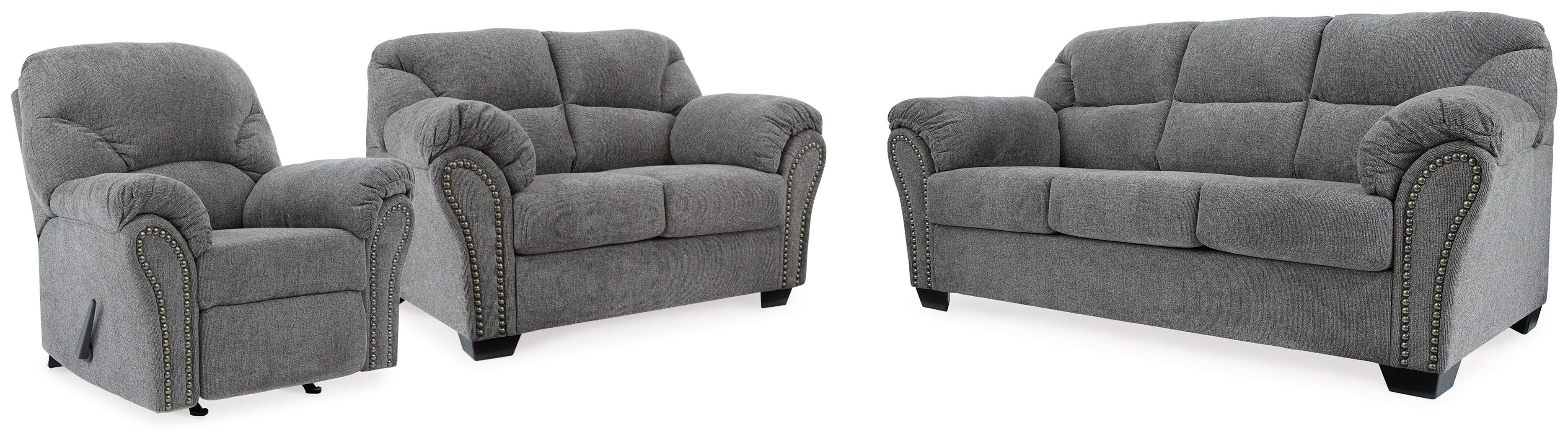 Allmaxx Pewter Sofa Loveseat And Recliner - Image 2
