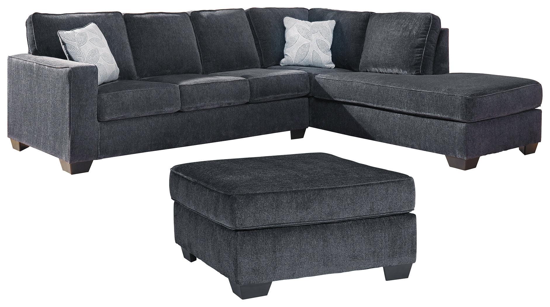 Altari Slate 2-Piece Sleeper Sectional With Ottoman