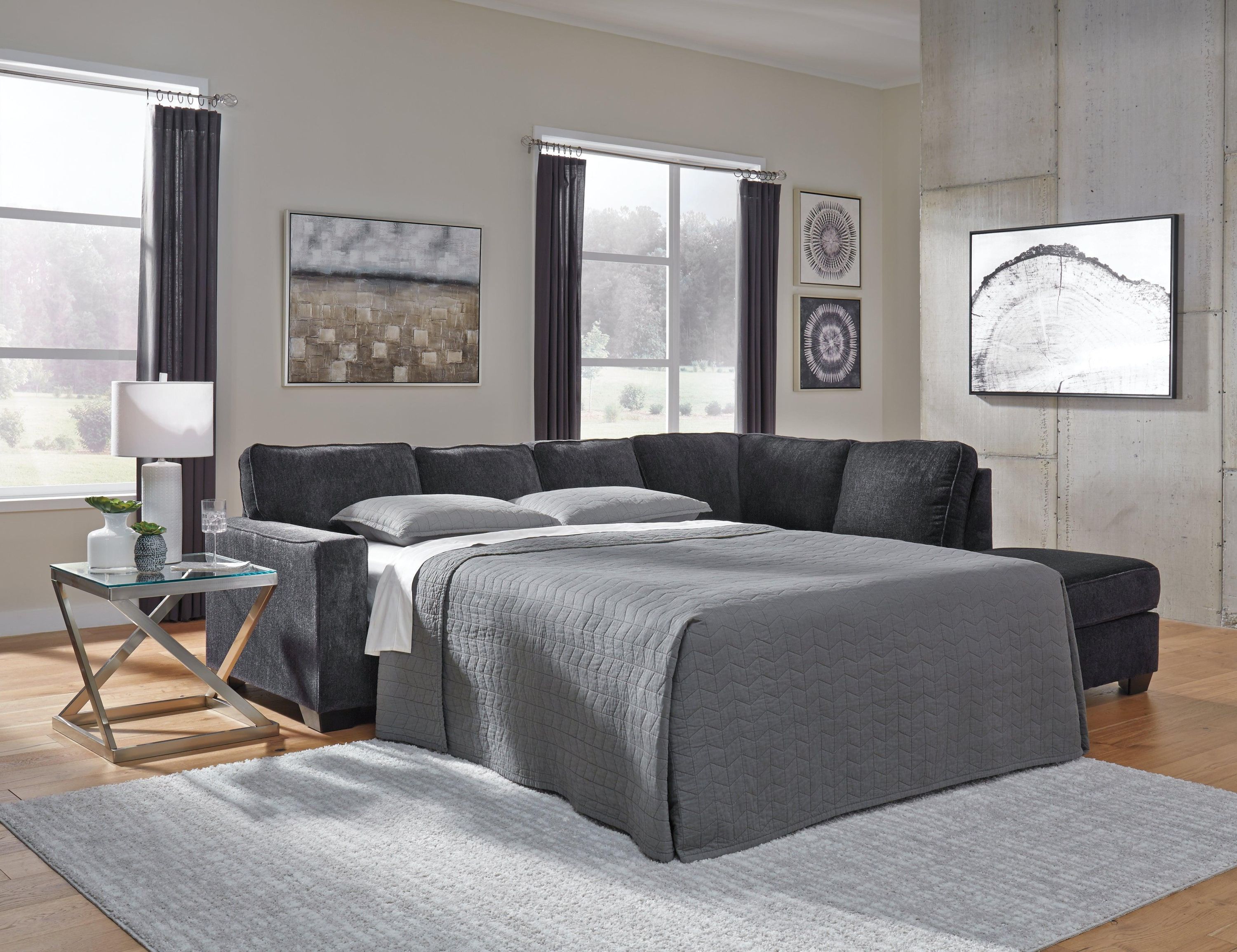Altari Slate 2-Piece Sleeper Sectional With Ottoman - Image 2