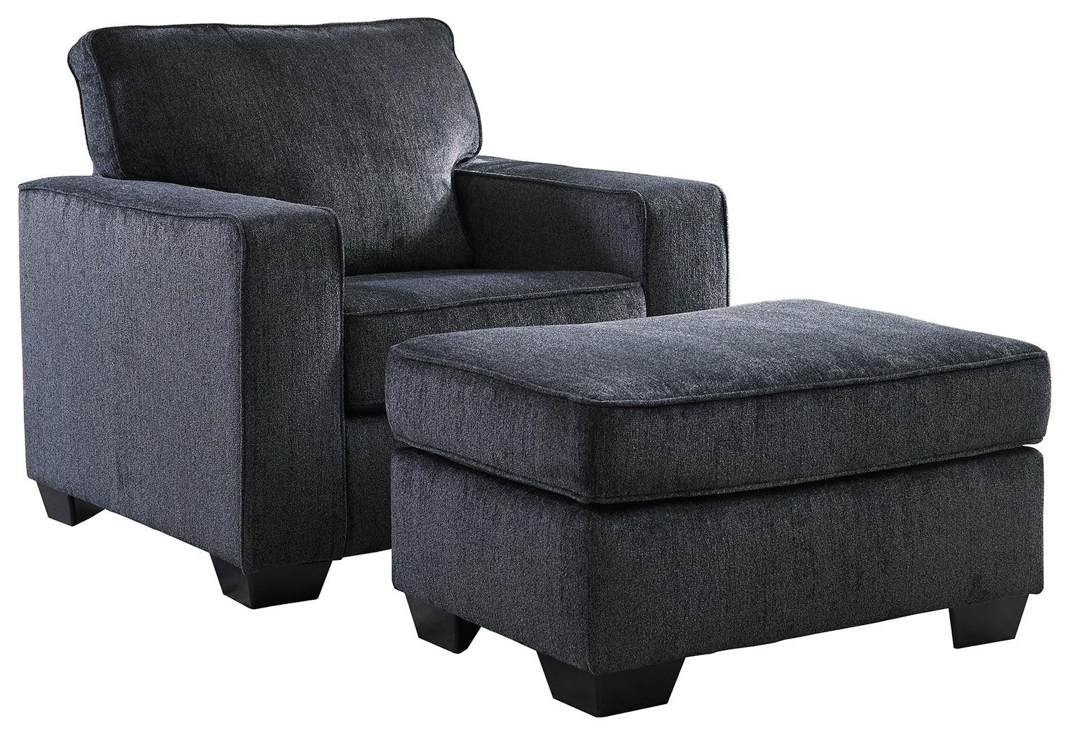Altari Slate Chair And Ottoman - Image 2