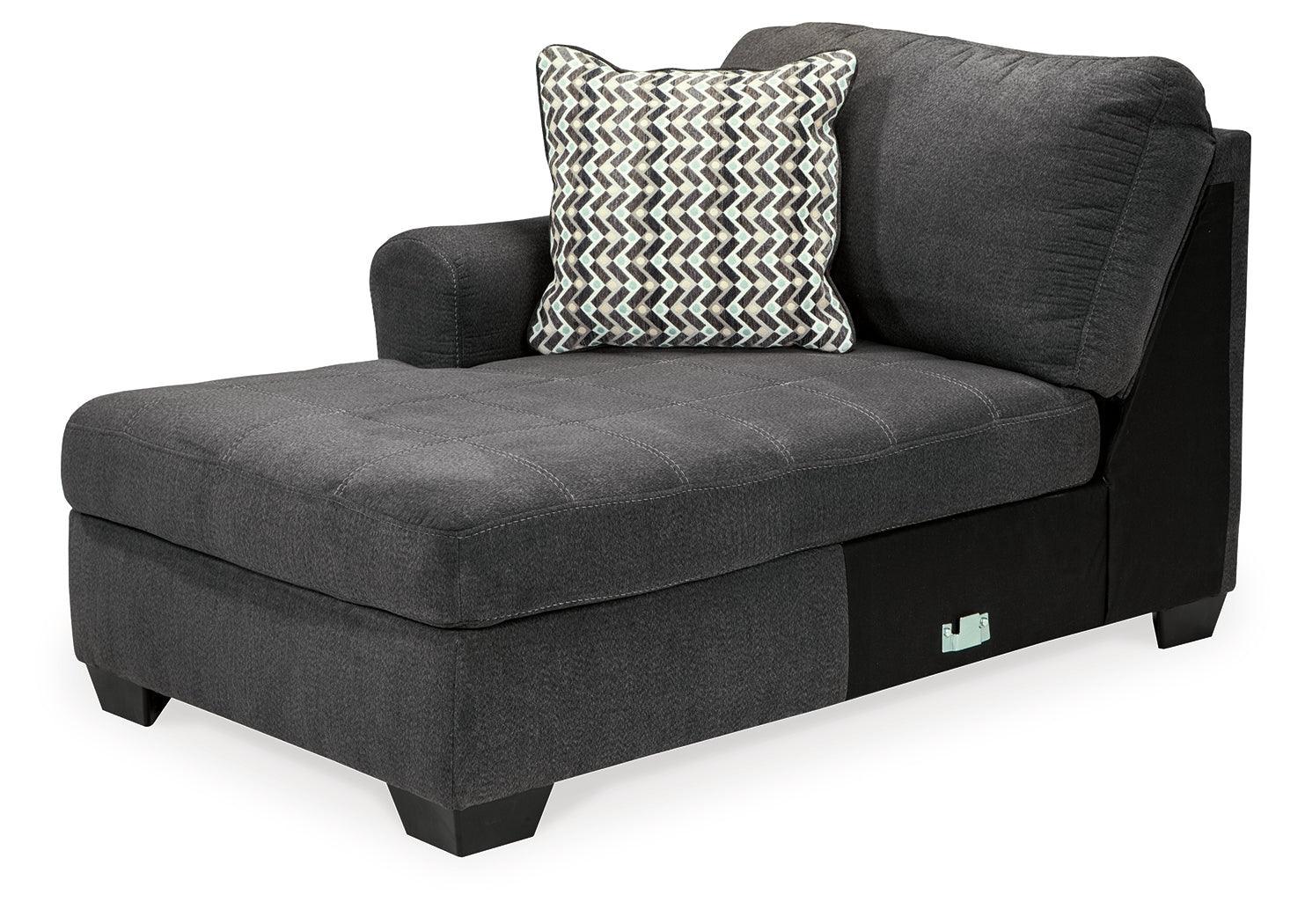 Ambee Slate 3-Piece Sectional With Ottoman - Image 3