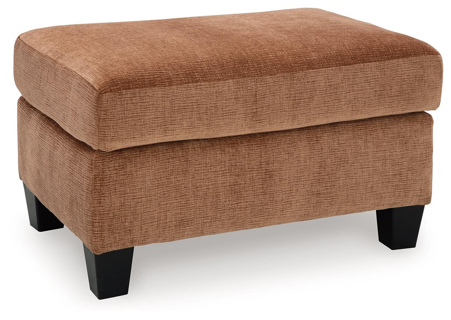 Amity Bay Clay Chenille Ottoman - Image 2