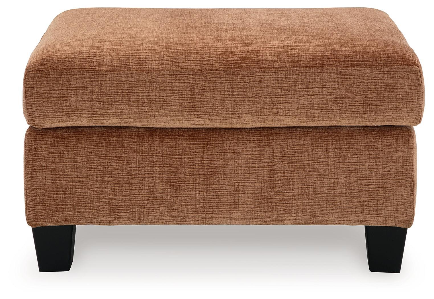 Amity Bay Clay Chenille Ottoman - Image 3