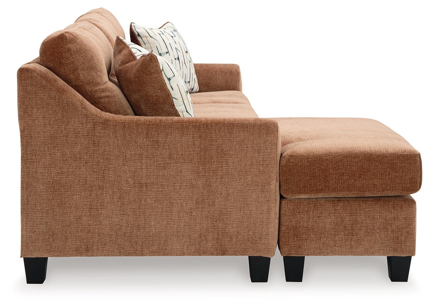 Amity Bay Clay Chenille Queen Sofa Chaise Sleeper - Image 3
