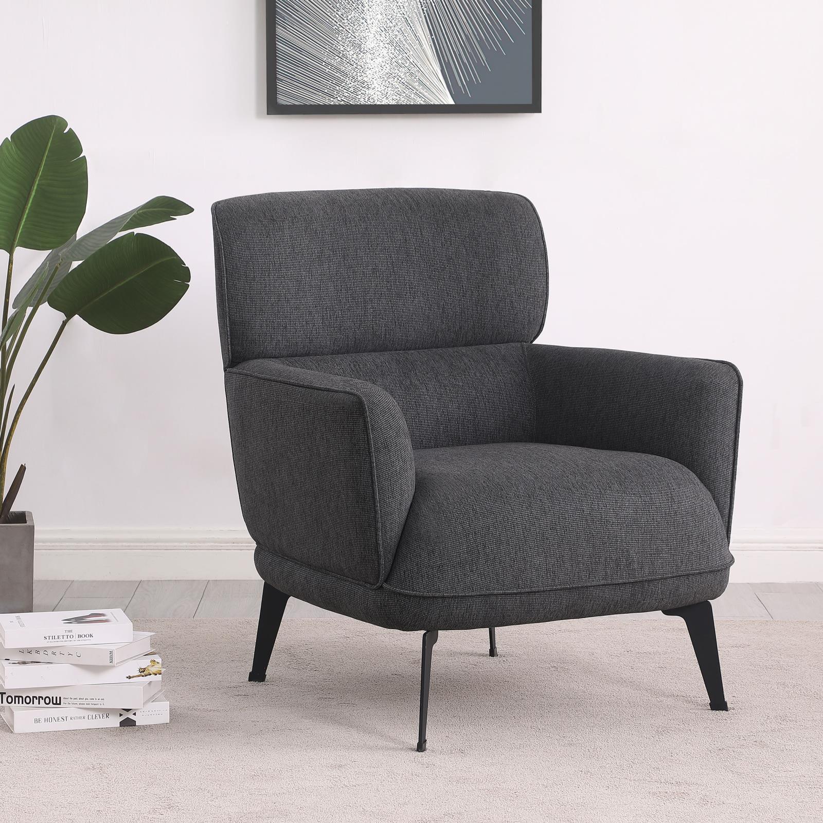 Andrea Heavy Duty High Back Accent Chair Grey - Image 2