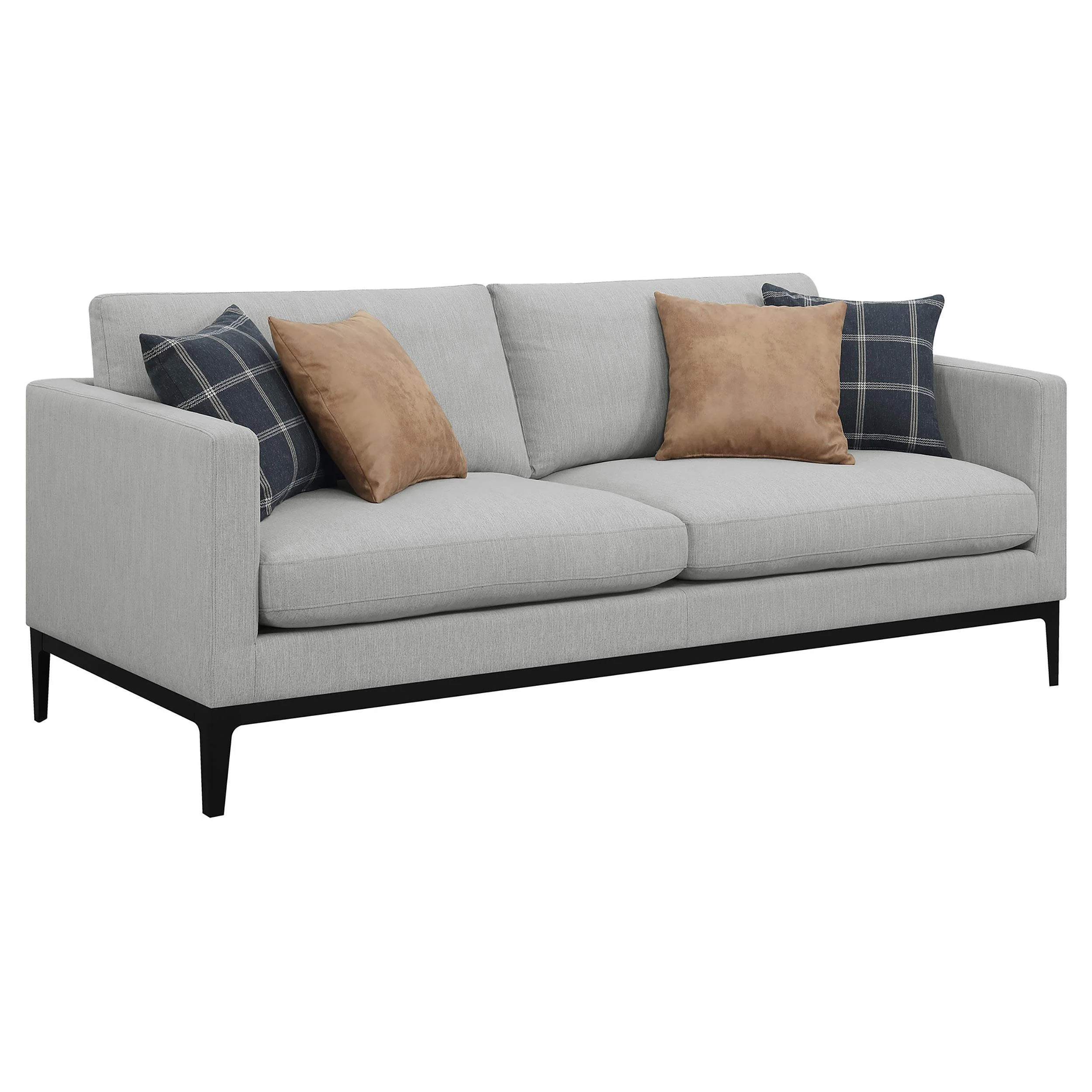 Apperson Apperso 2-Piece Upholstered Track Arm Sofa Set Light Grey - Image 2