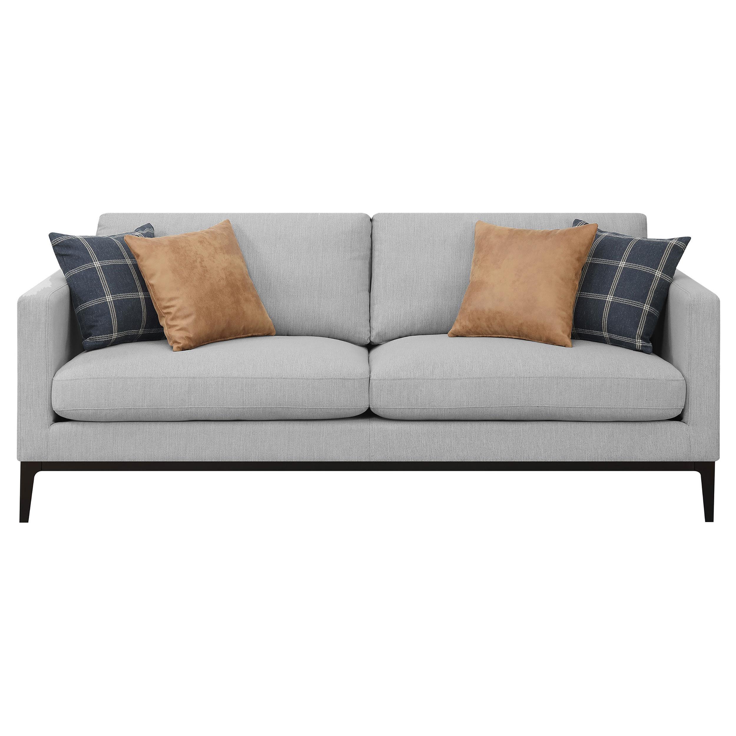 Apperson Apperso 2-Piece Upholstered Track Arm Sofa Set Light Grey - Image 3