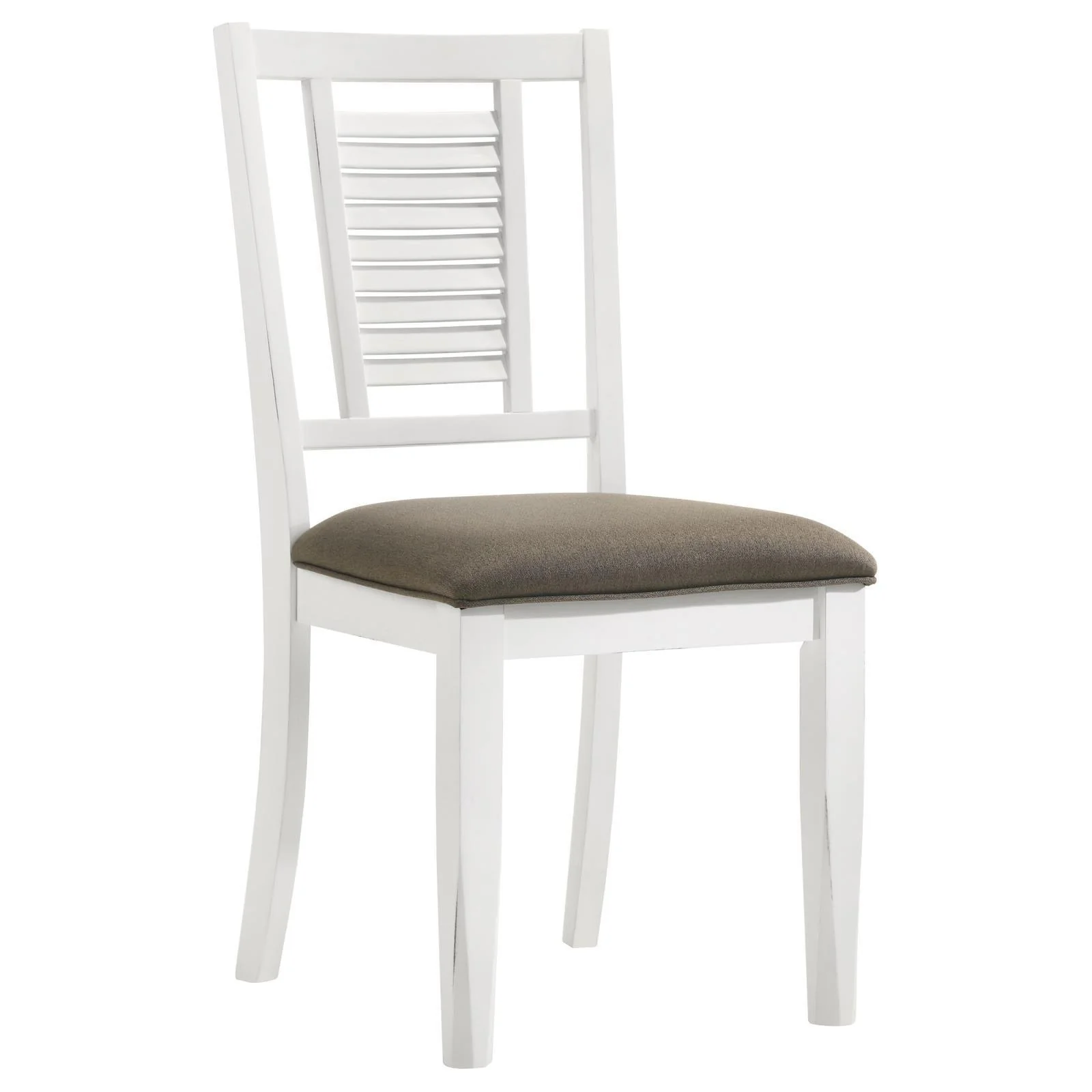 Appleton Ladder Back Dining Side Chair White Brown (Set of 2) - Image 3