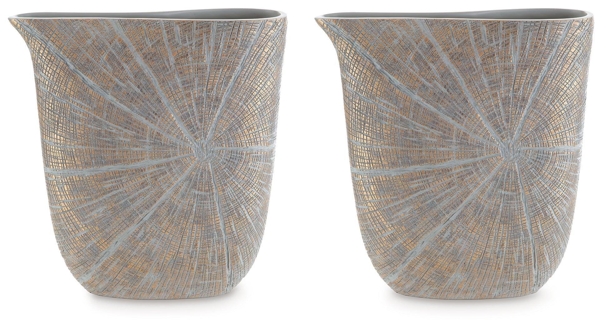 Ardenley Antique Gold Finish Vase (Set of 2) - Image 2