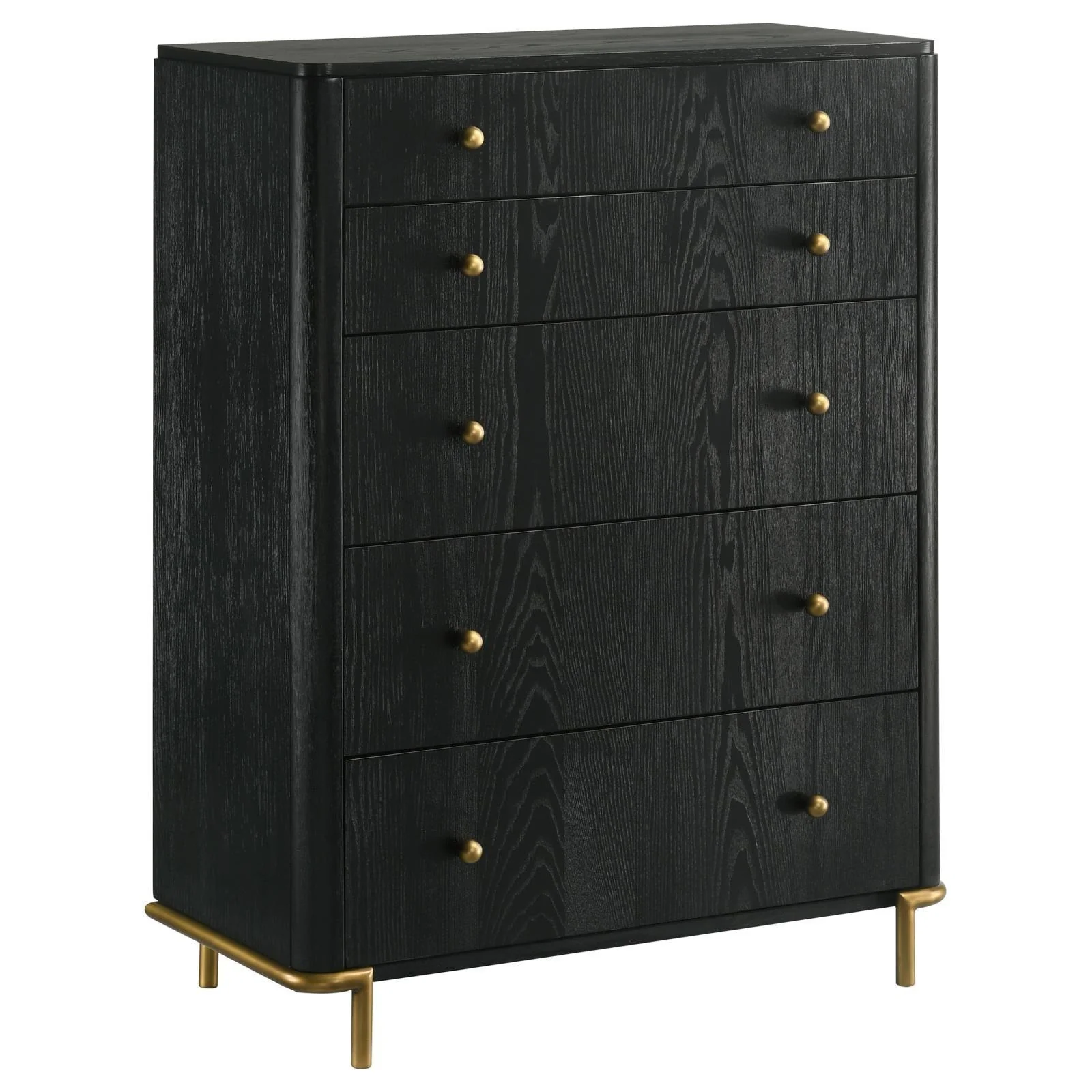 Arini 5 Drawer Bedroom Chest Black - Image 1
