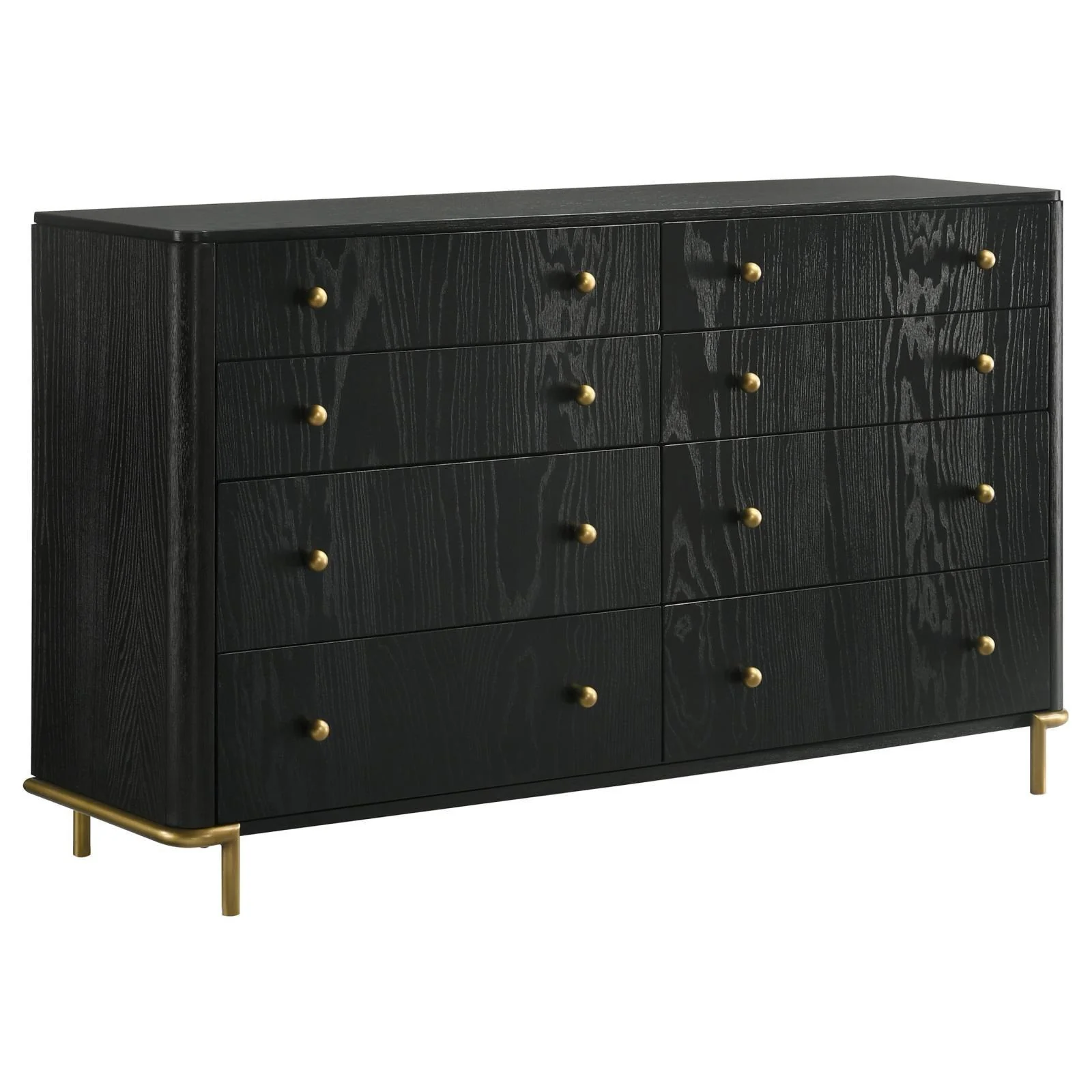 Arini 8 Drawer Bedroom Dresser Black - Image 1