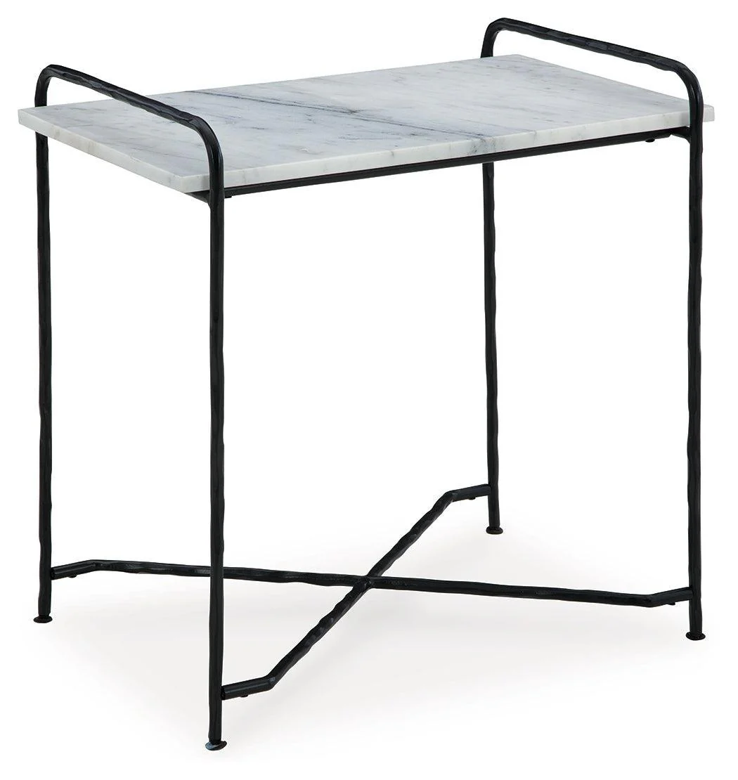 Ashber White Black Accent Table - Image 2