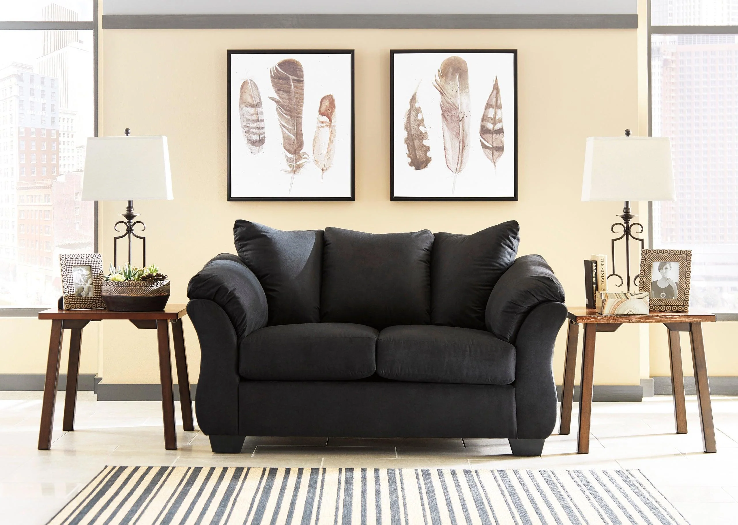 Ashley 750-08 Black Sofa Loveseat - Image 3