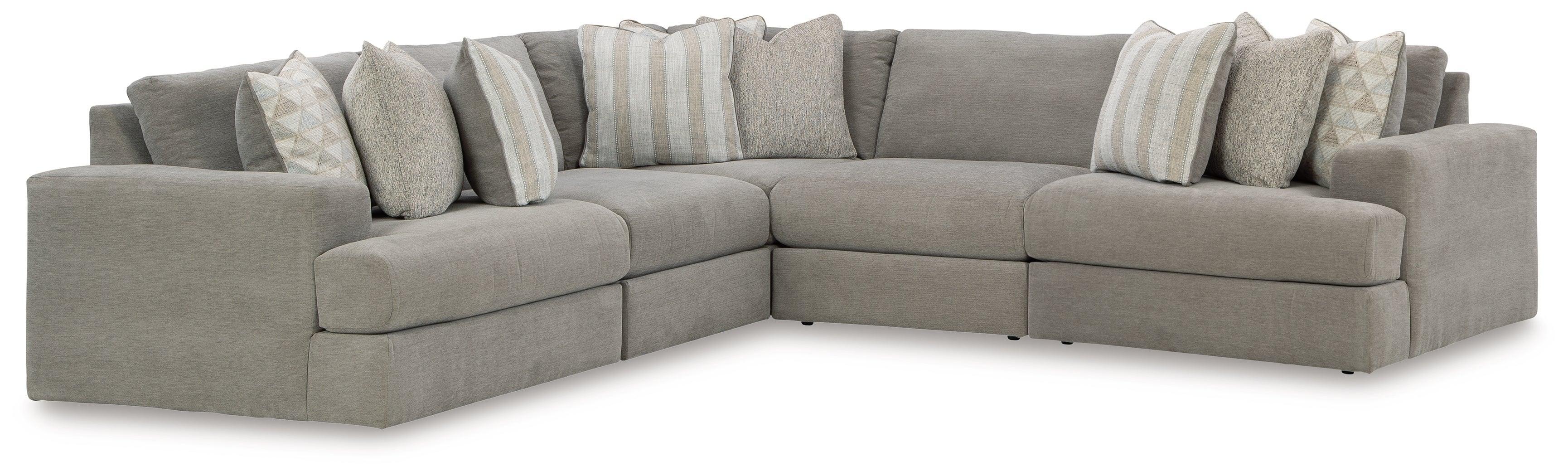 Avaliyah Ash 5-Piece Sectional With Ottoman - Image 3