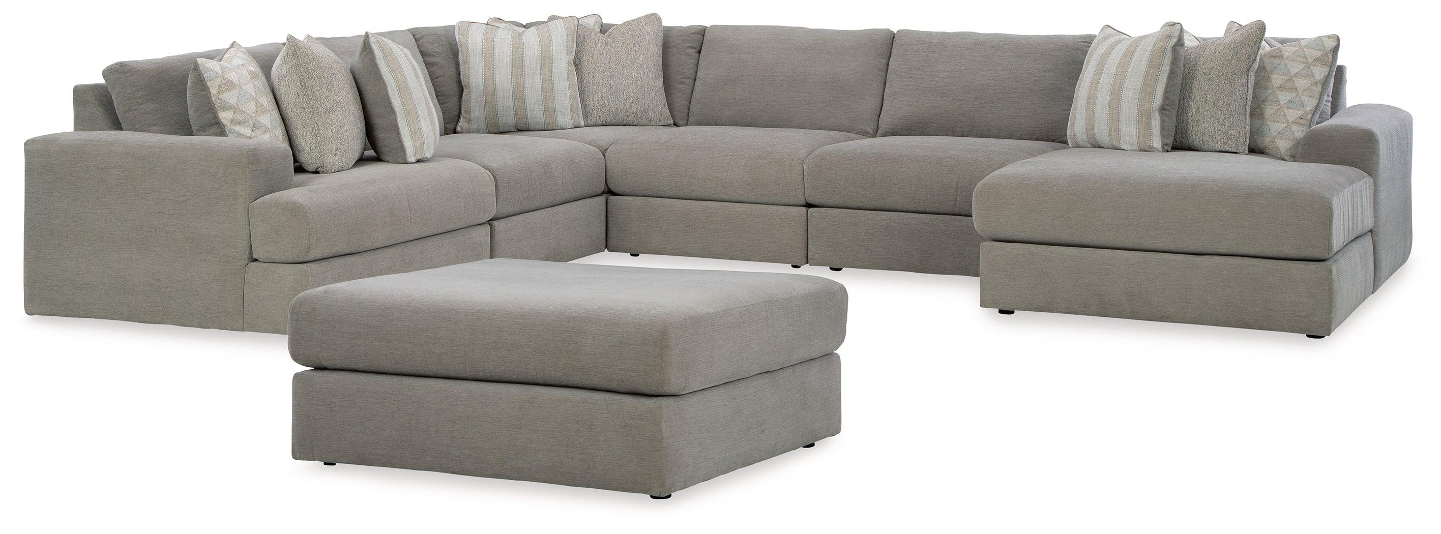 Avaliyah Ash 6-Piece Sectional With Ottoman - Image 2