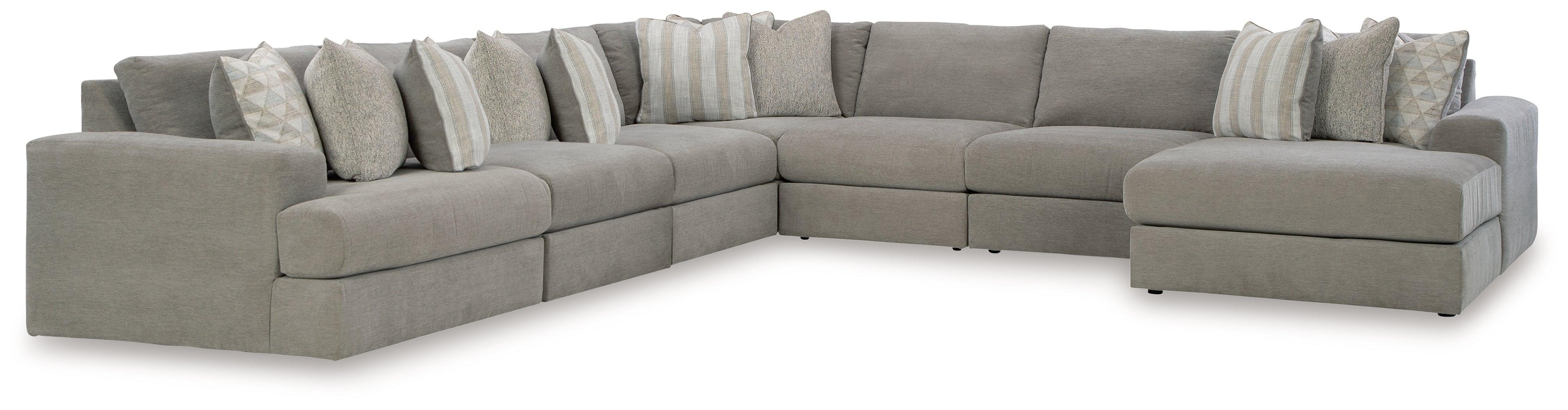 Avaliyah Ash 7-Piece Sectional With Ottoman - Image 2