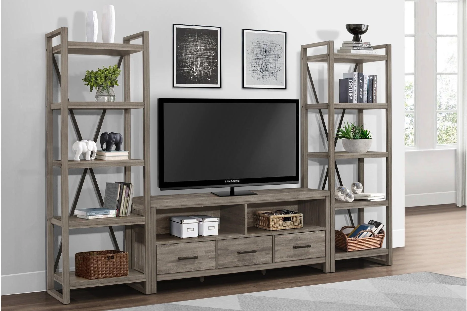 Bainbridge Gray Gray Storage TV Stand