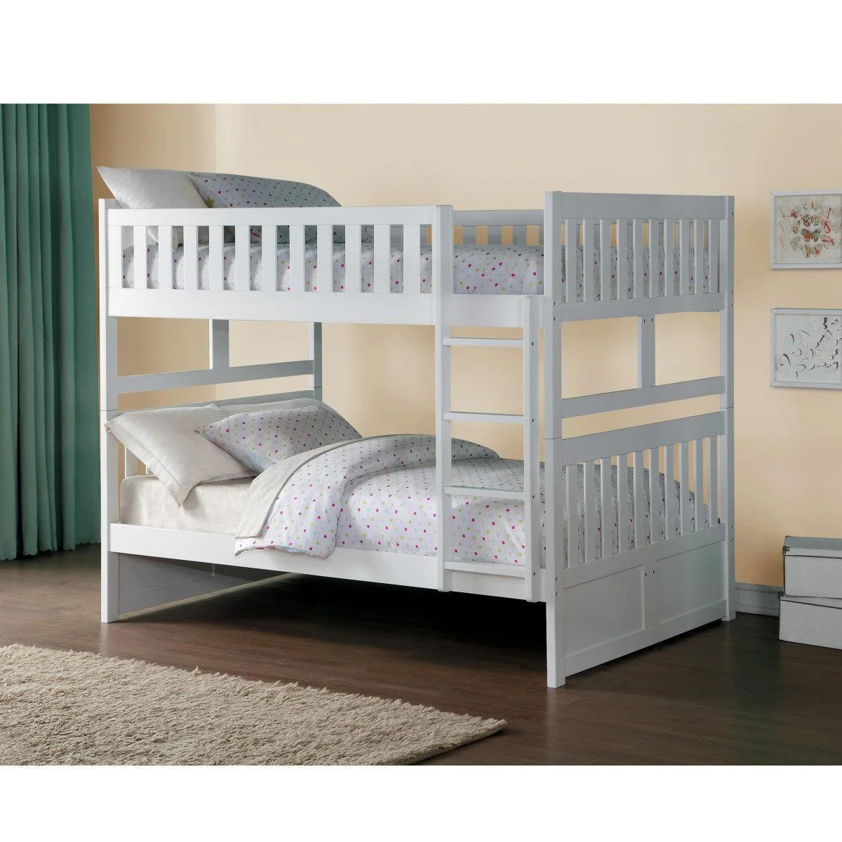 Galen White Full Over Full Bunk Bed