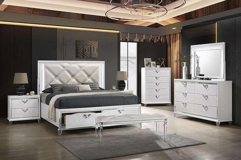 Layla White Dresser & Mirror - Image 2