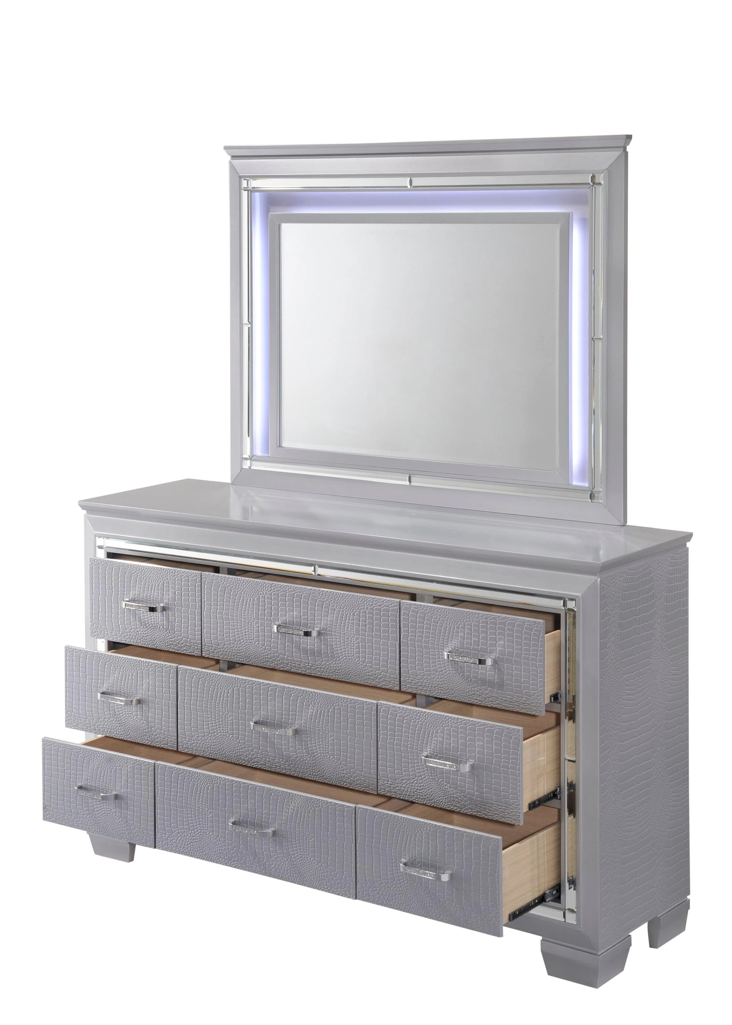 Lillian Dresser Silver 9 Drawers - Image 3