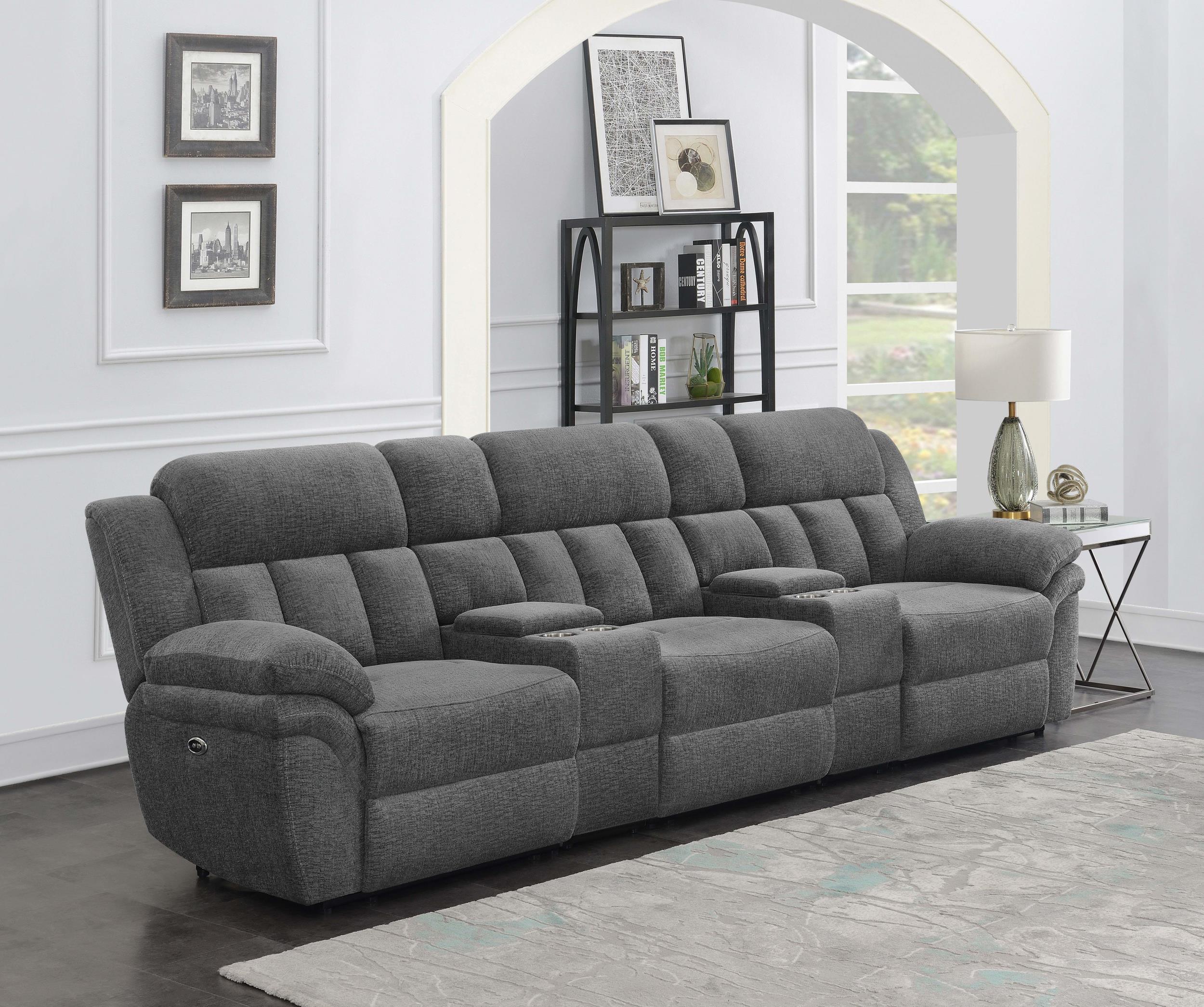 Bahrain 5-Piece Power Home Theater Seating Charcoal - Image 2