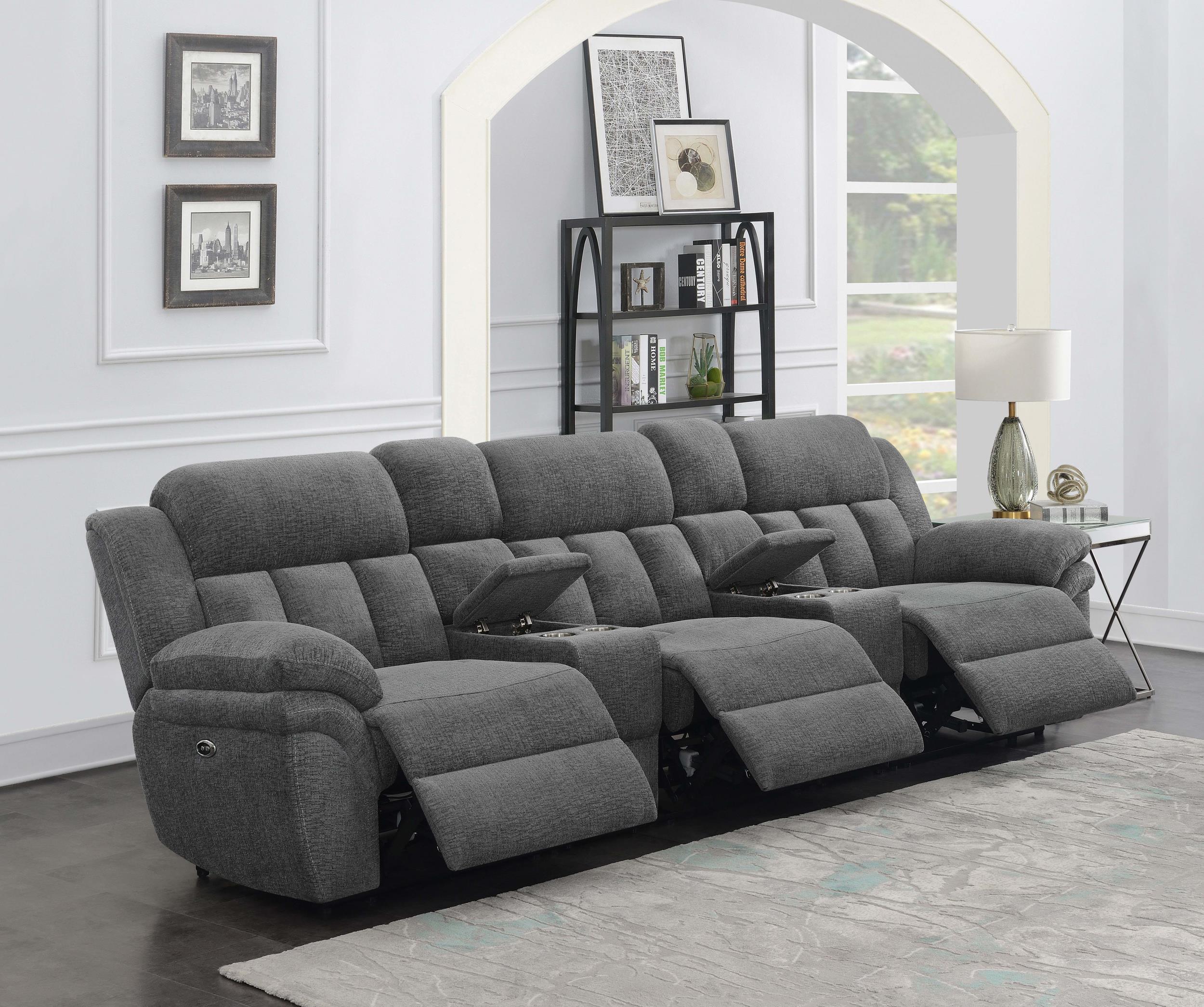 Bahrain 5-Piece Power Home Theater Seating Charcoal - Image 3