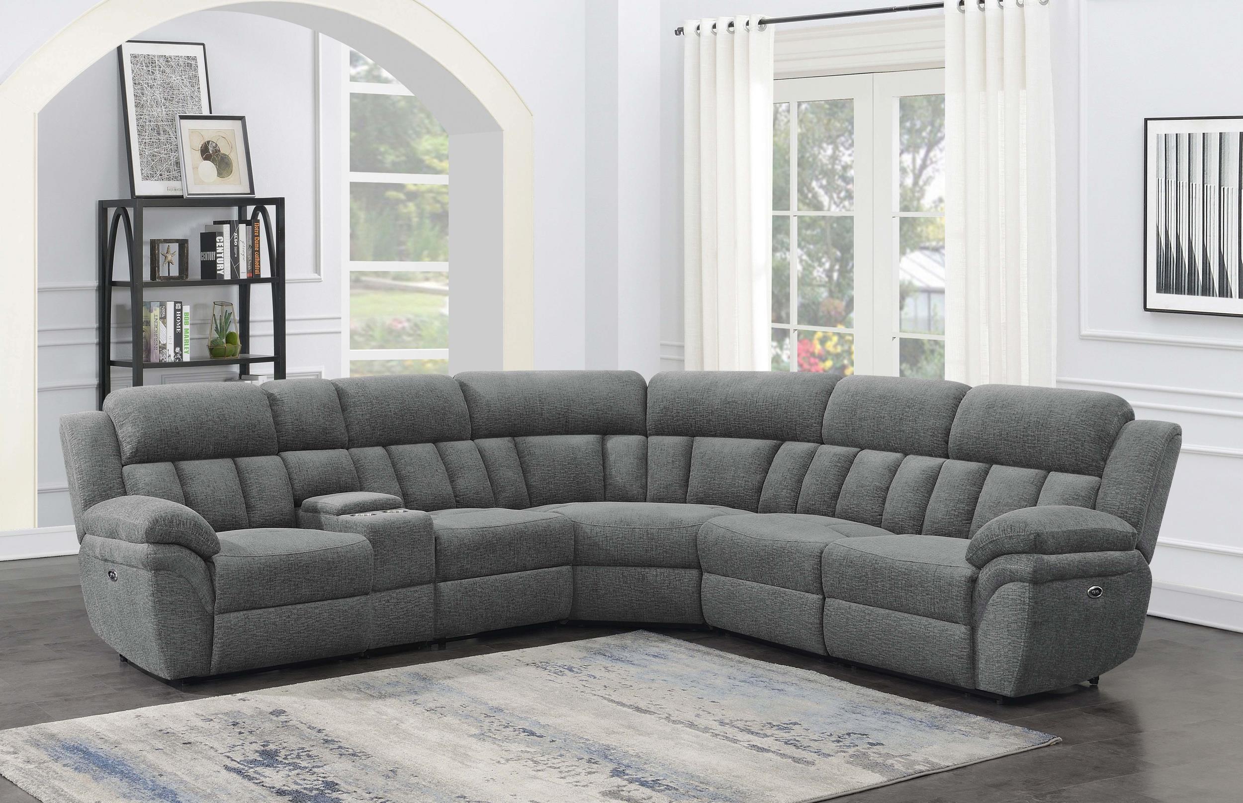 Bahrain 6-Piece Modular Power Reclining Sectional Charcoal - Image 2