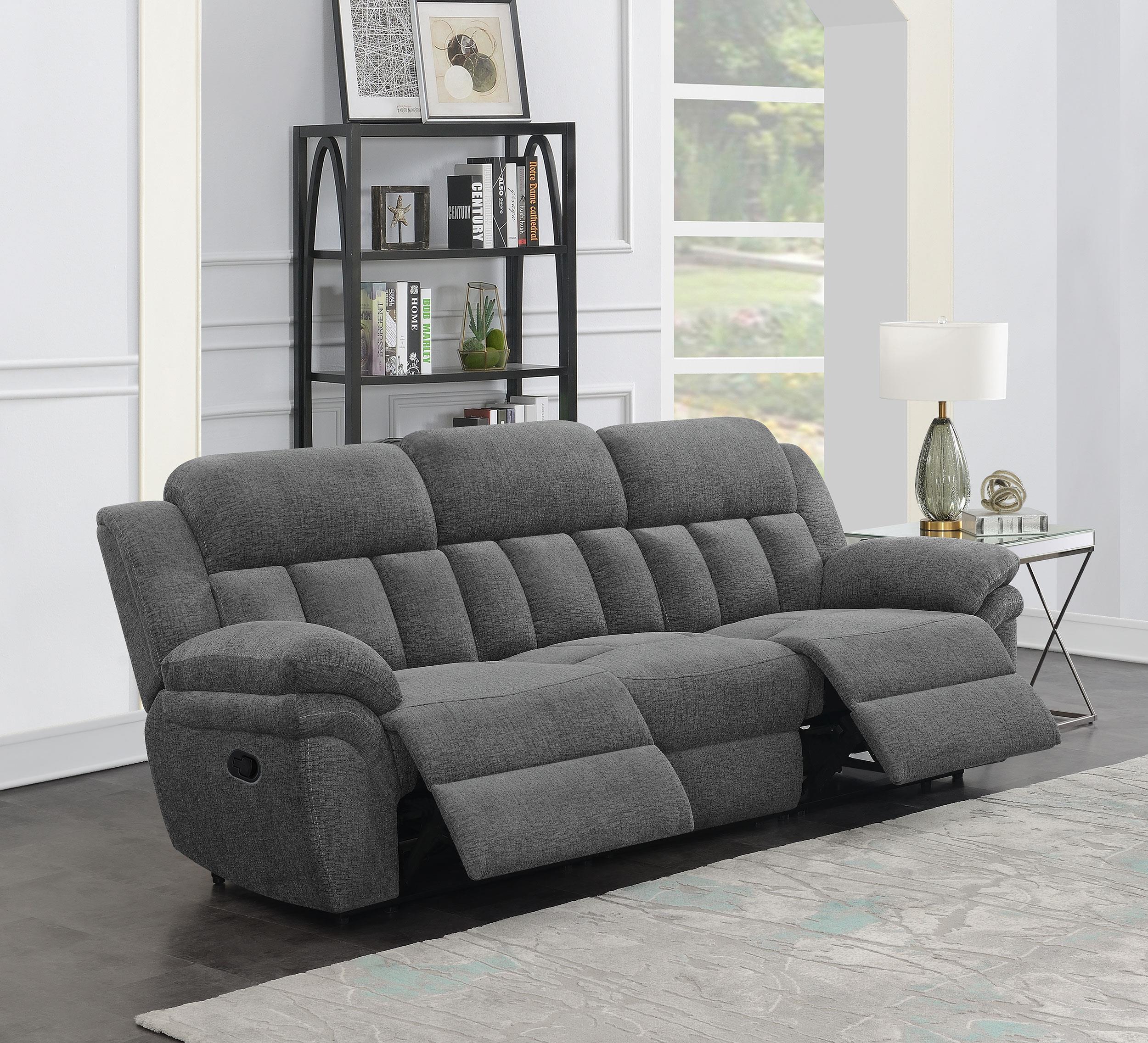 Bahrain Upholstered Motion Sofa Charcoal - Image 2
