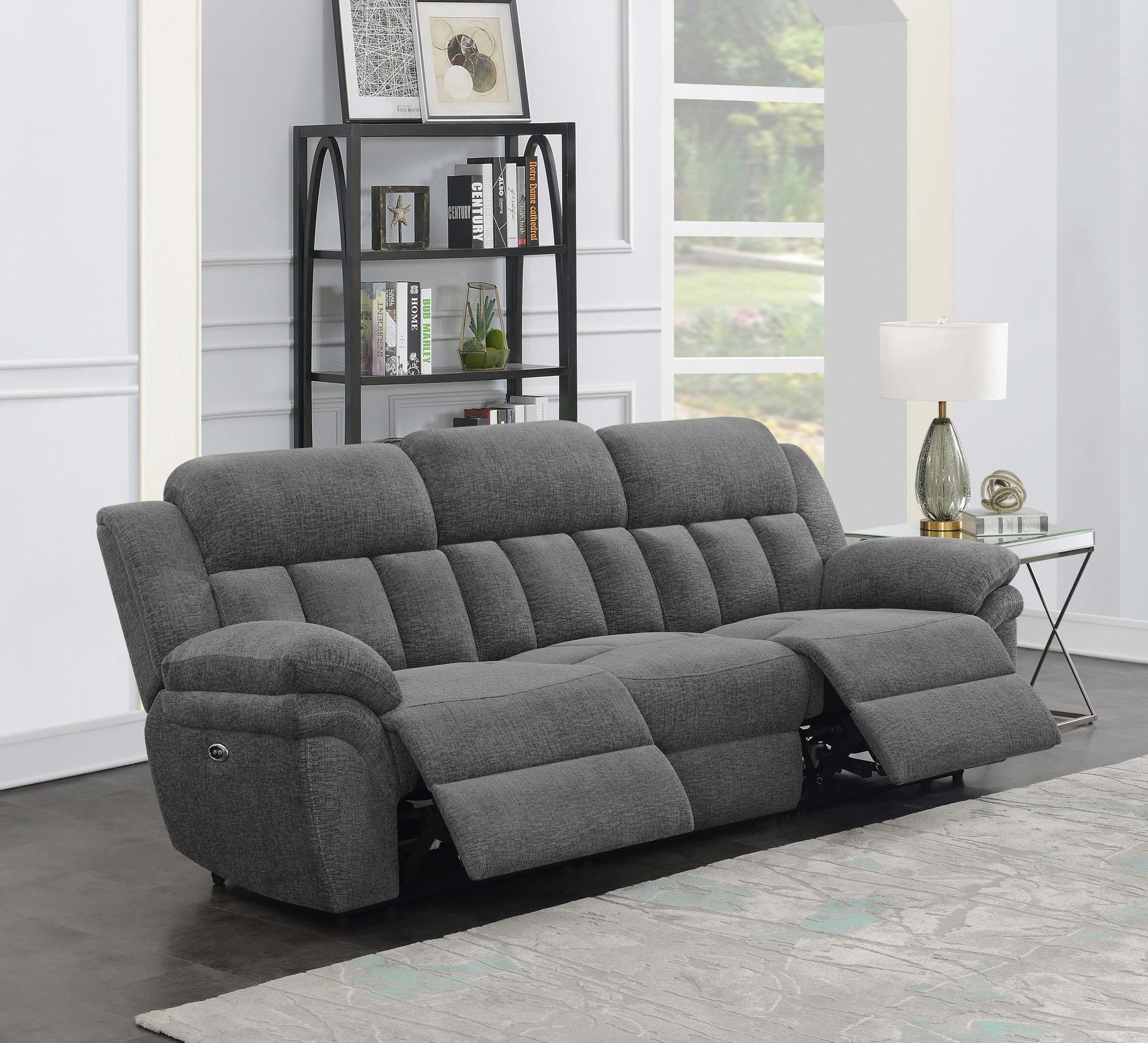 Bahrain Upholstered Power Sofa Charcoal - Image 2