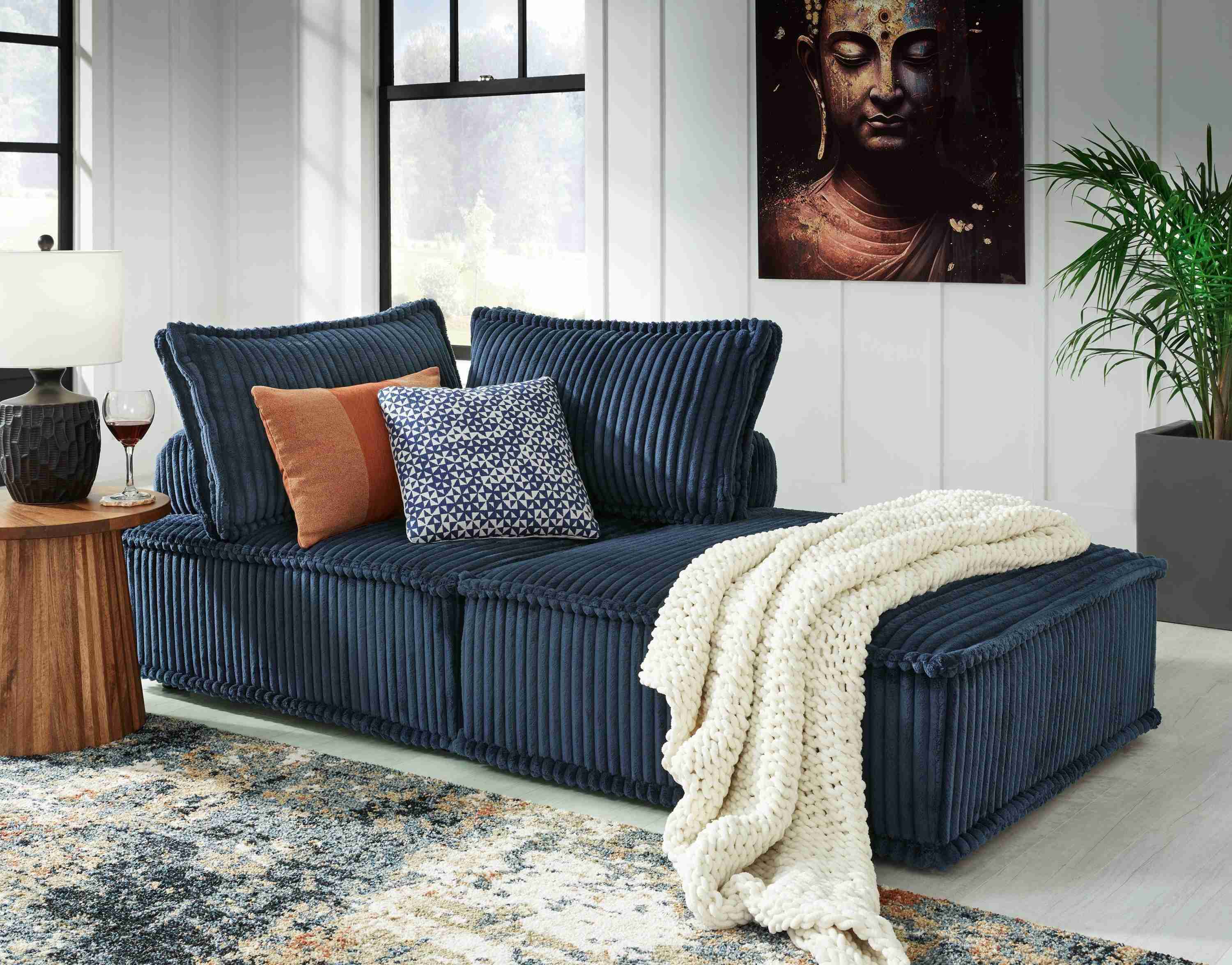 Bales Navy 2-Piece Modular Seating - Image 3