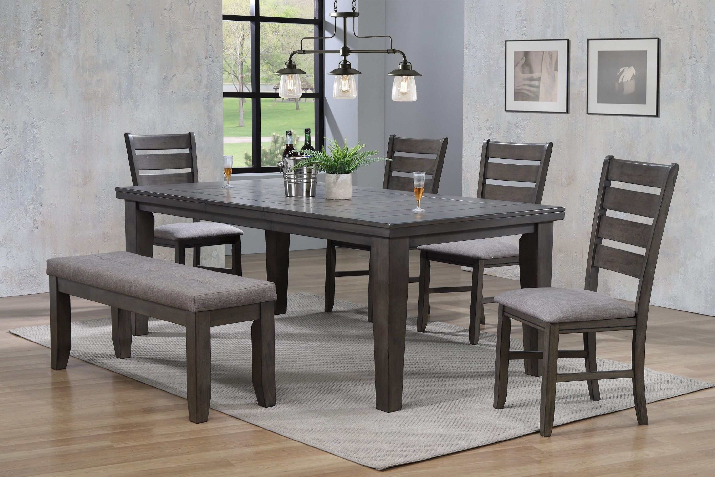 Bardstown Gray Fabric Rectangular Dining Room Set - Image 2