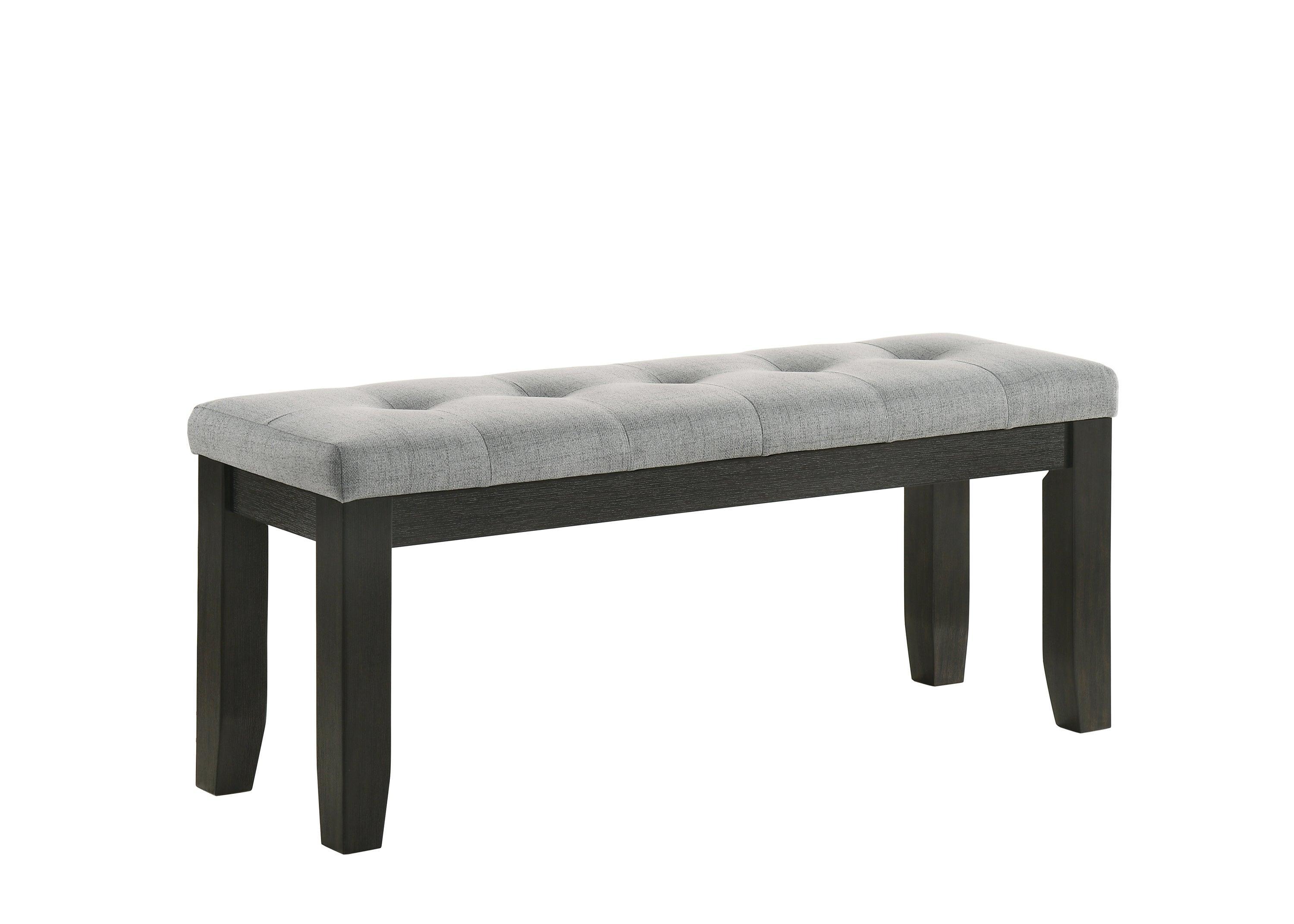 Bardstown Wheat Charcoal Fabric Upholstered Tufted Dining Room Set - Image 2