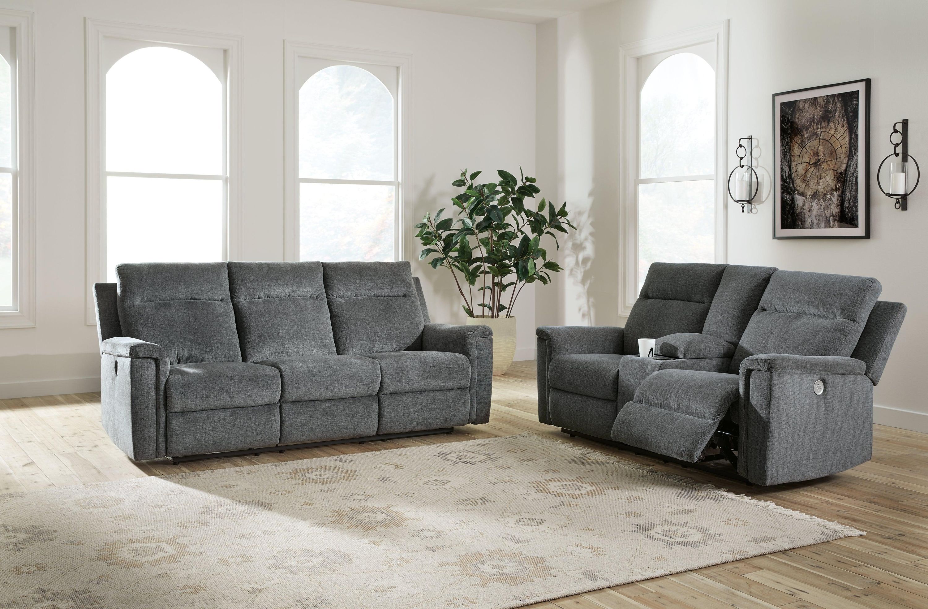 Barnsana Gravel Sofa And Loveseat - Image 2