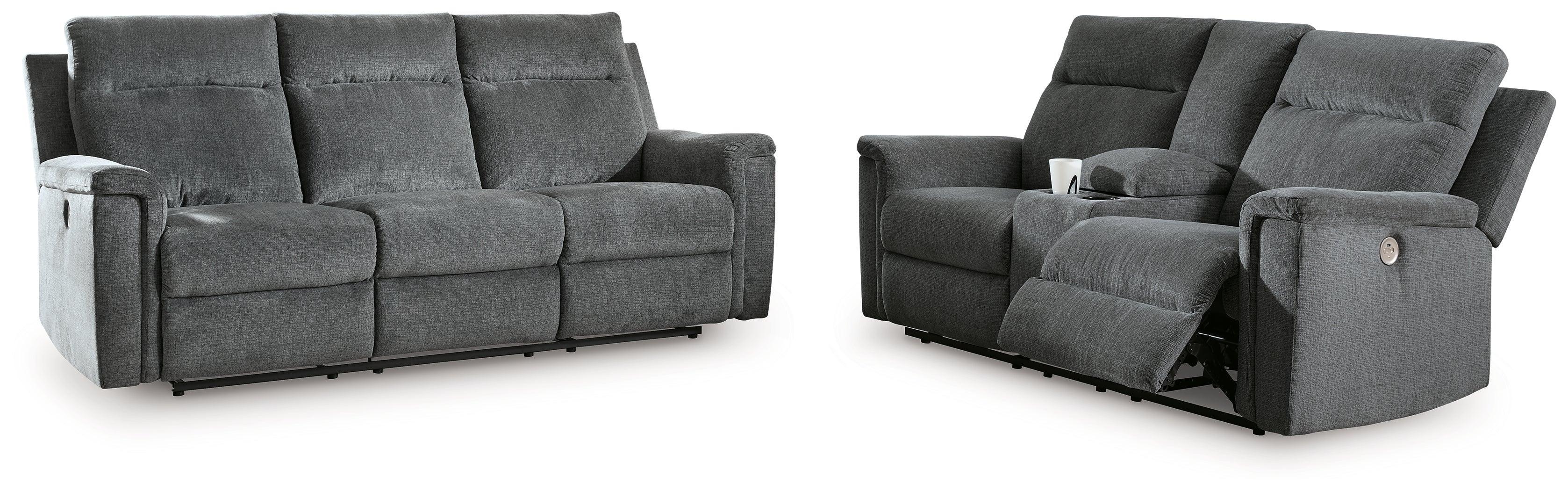 Barnsana Gravel Sofa And Loveseat - Image 3