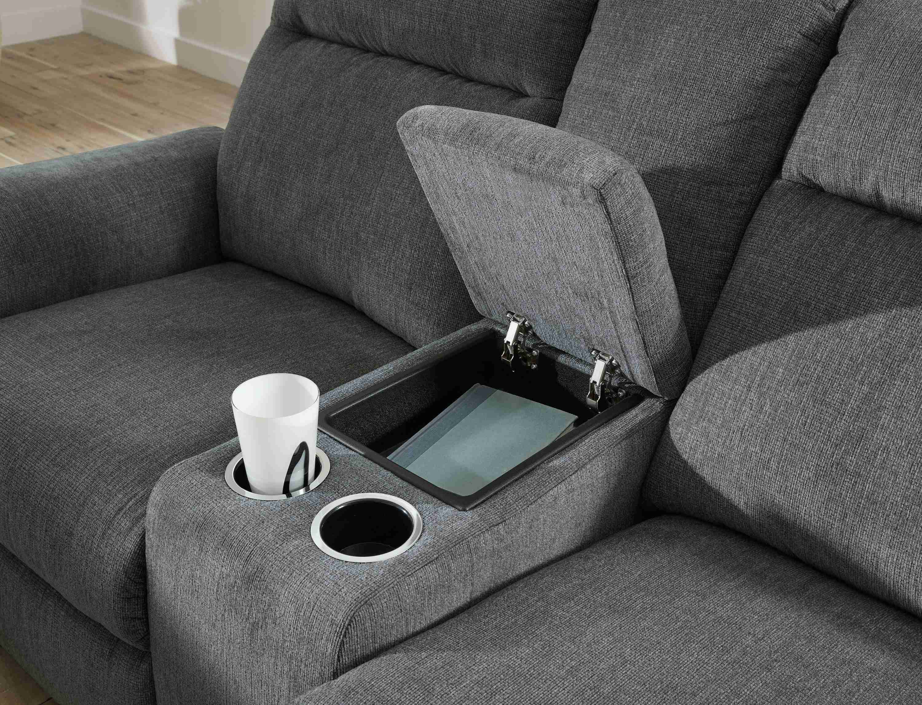 Barnsana Gravel Sofa Loveseat And Recliner - Image 3