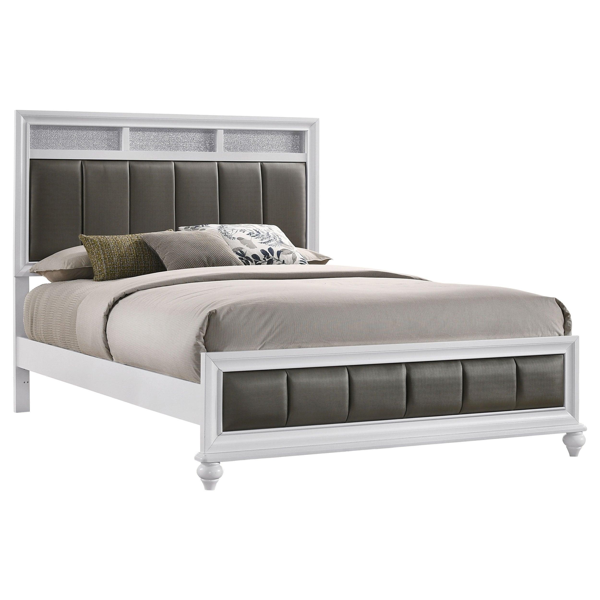 Barzini White Upholstered Panel Bedroom Set - Image 2