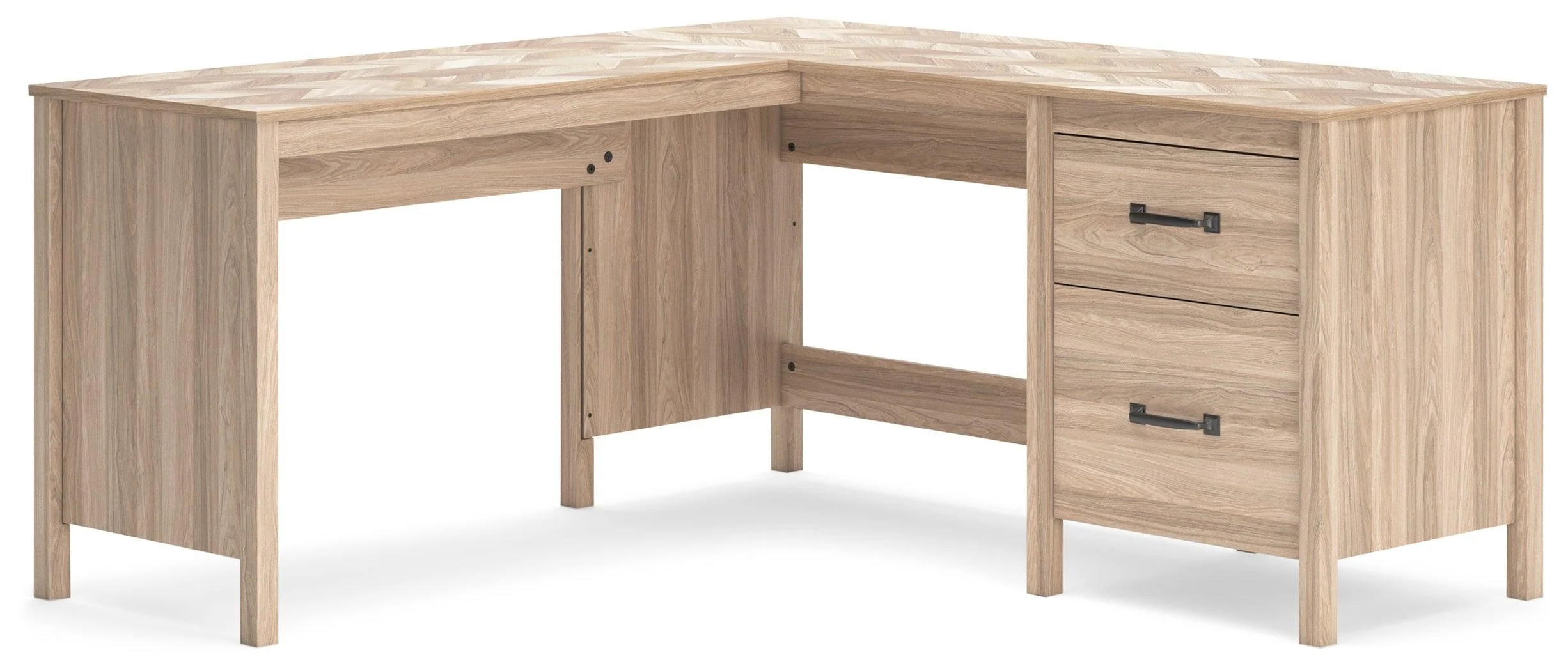 Battelle Tan 60" Home Office Desk With Return - Image 2