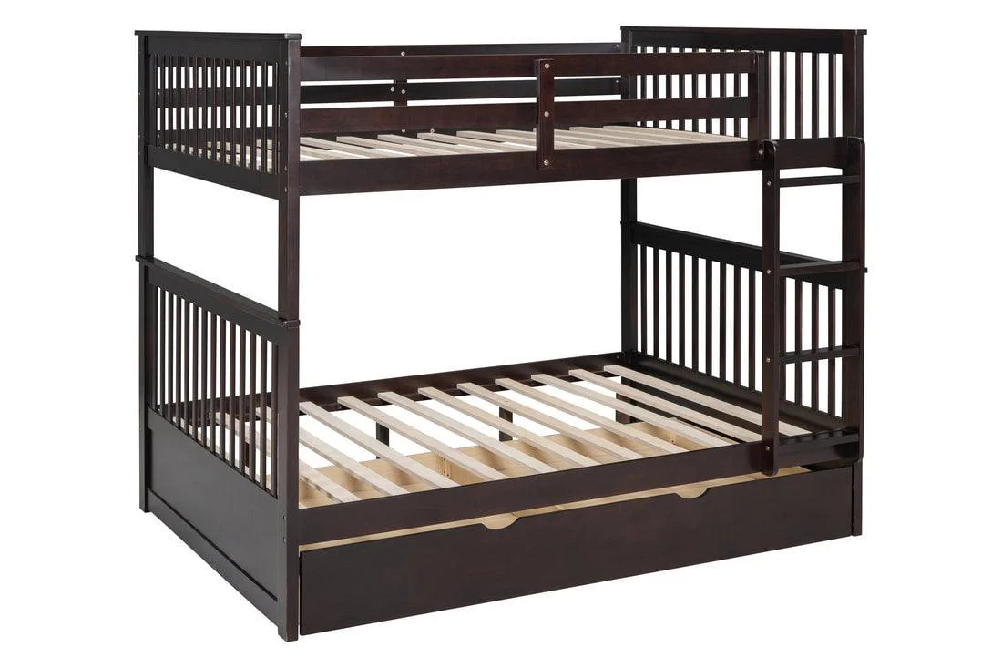 Espresso Trundle Twin Over Twin Bunk Bed - Image 2