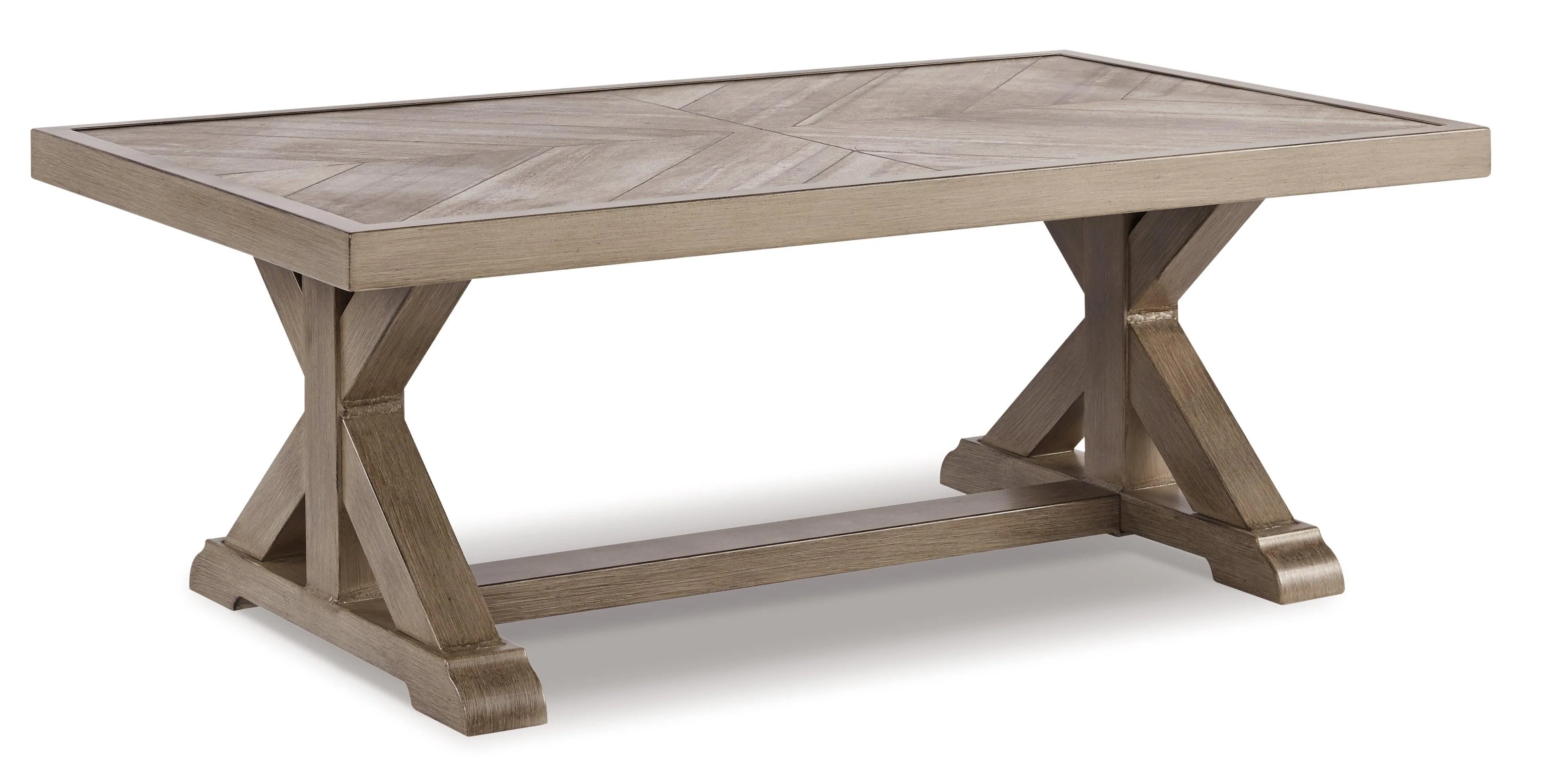 Beachcroft Beige 5-Piece Outdoor Sectional With Coffee Table And 2 End Tables - Image 3