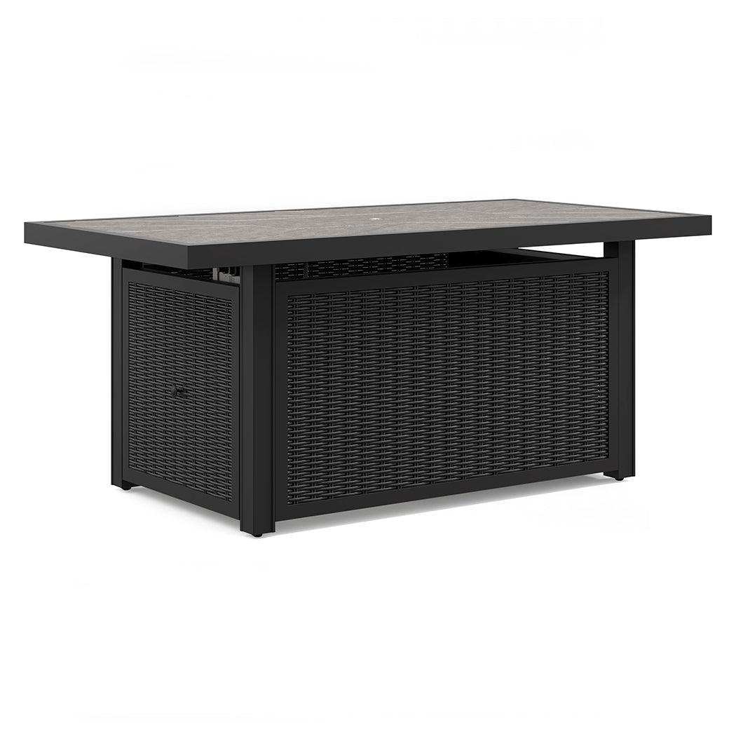 Beachcroft Black Light Gray Outdoor Fire Pit Table - Image 2