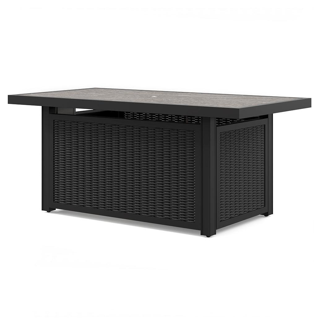 Beachcroft Black Light Gray Outdoor Fire Pit Table - Image 3