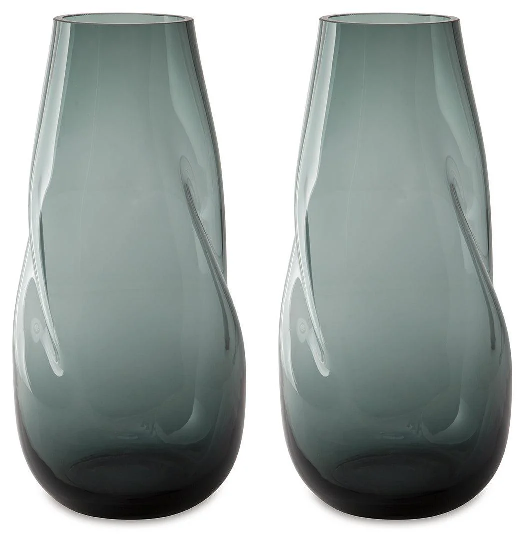 Beamund Teal Blue Vase (Set of 2) - Image 2
