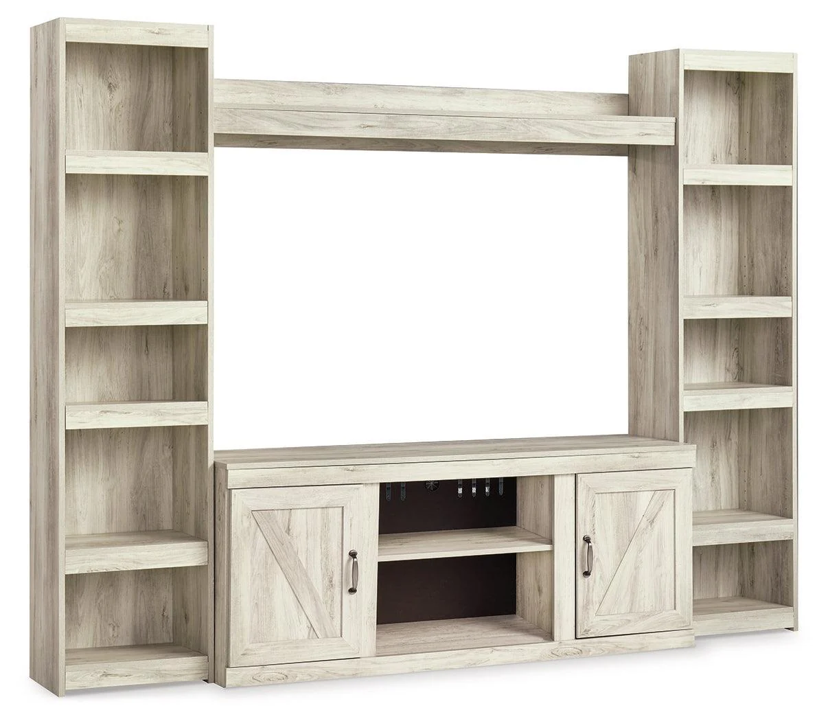 Bellaby Whitewash 4-Piece Entertainment Center - Image 3