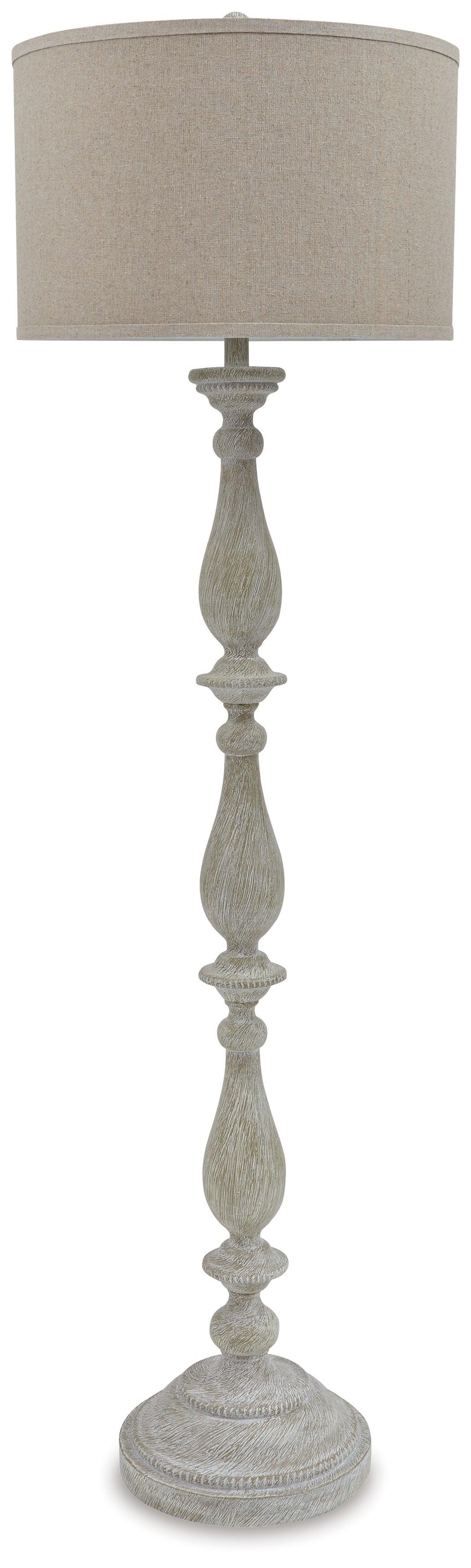 Bernadate Whitewash 3-Piece Floor Lamp With 2 Table Lamps Set - Image 3