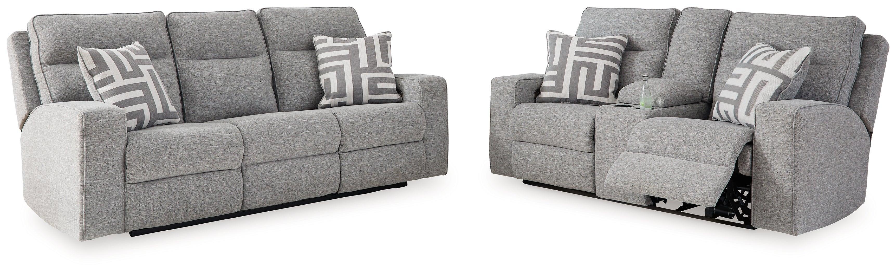 Biscoe Pewter Sofa And Loveseat - Image 2