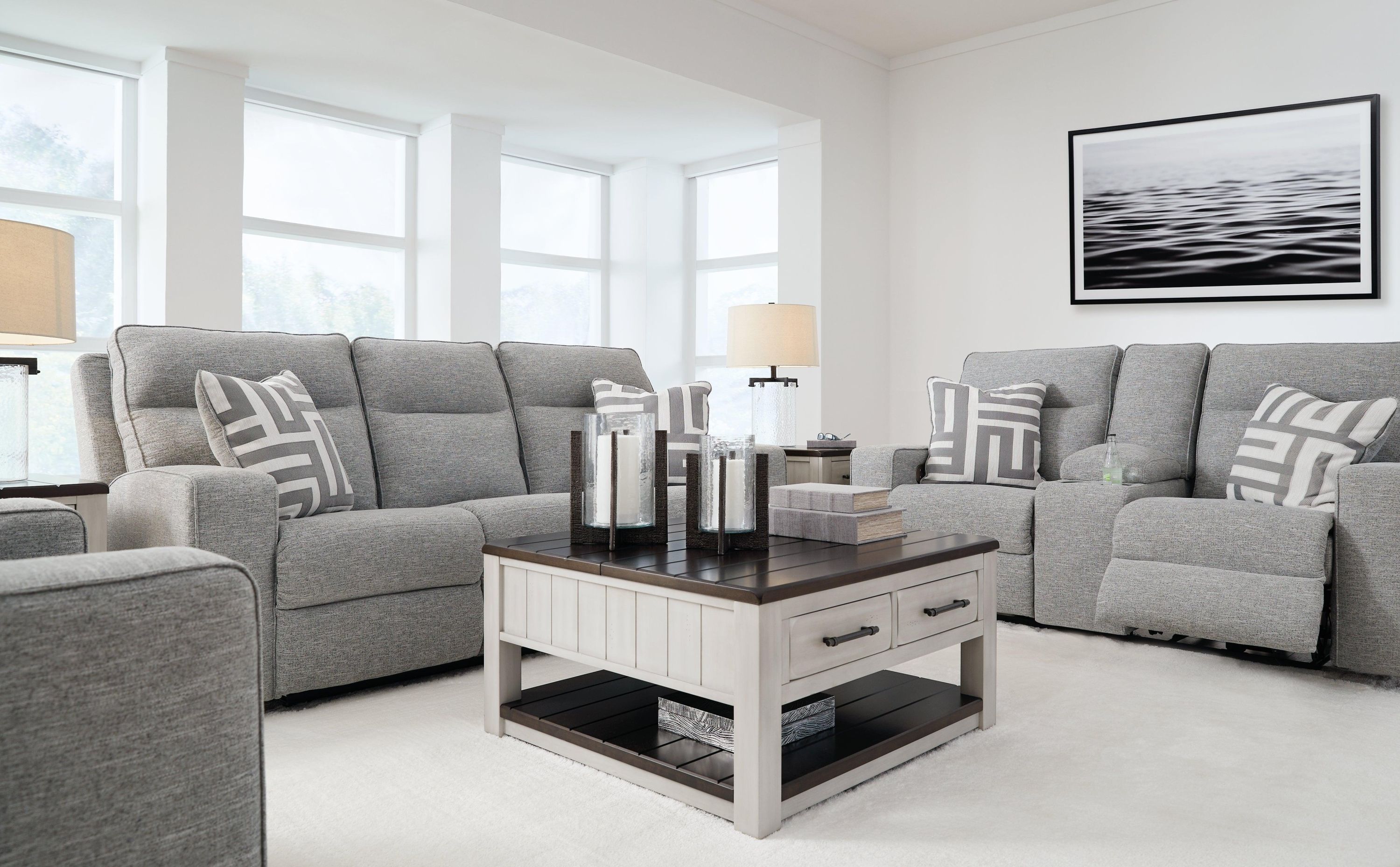 Biscoe Pewter Sofa And Loveseat - Image 3